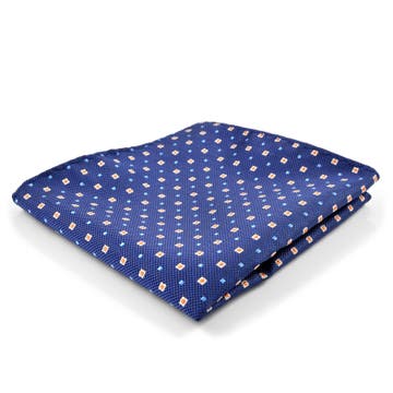 Modrá vreckovka s oranžovými bodkami Modrá vreckovka s oranžovými bodkami