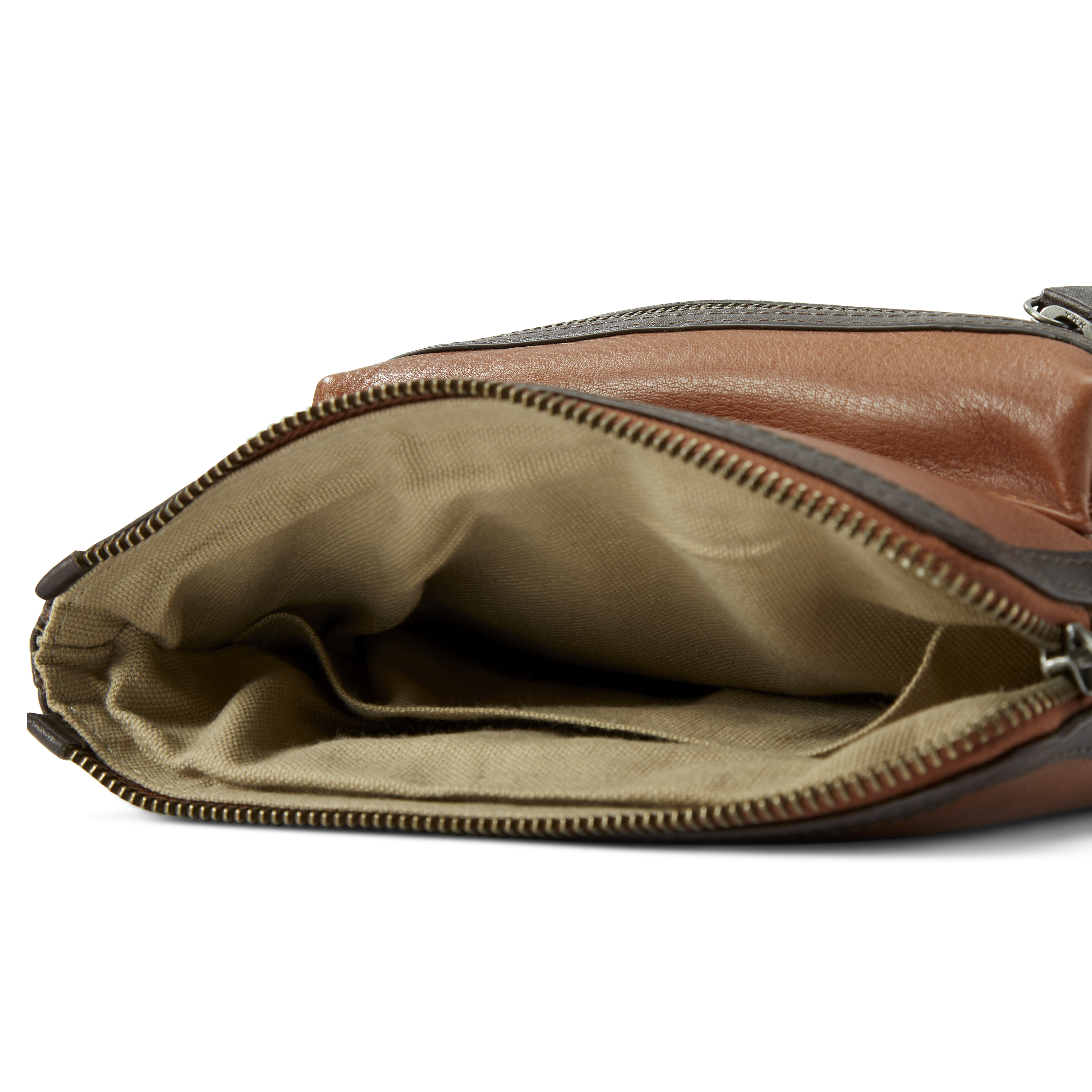 Lincoln | Tan & Dark Brown Leather Tablet Bag - 10