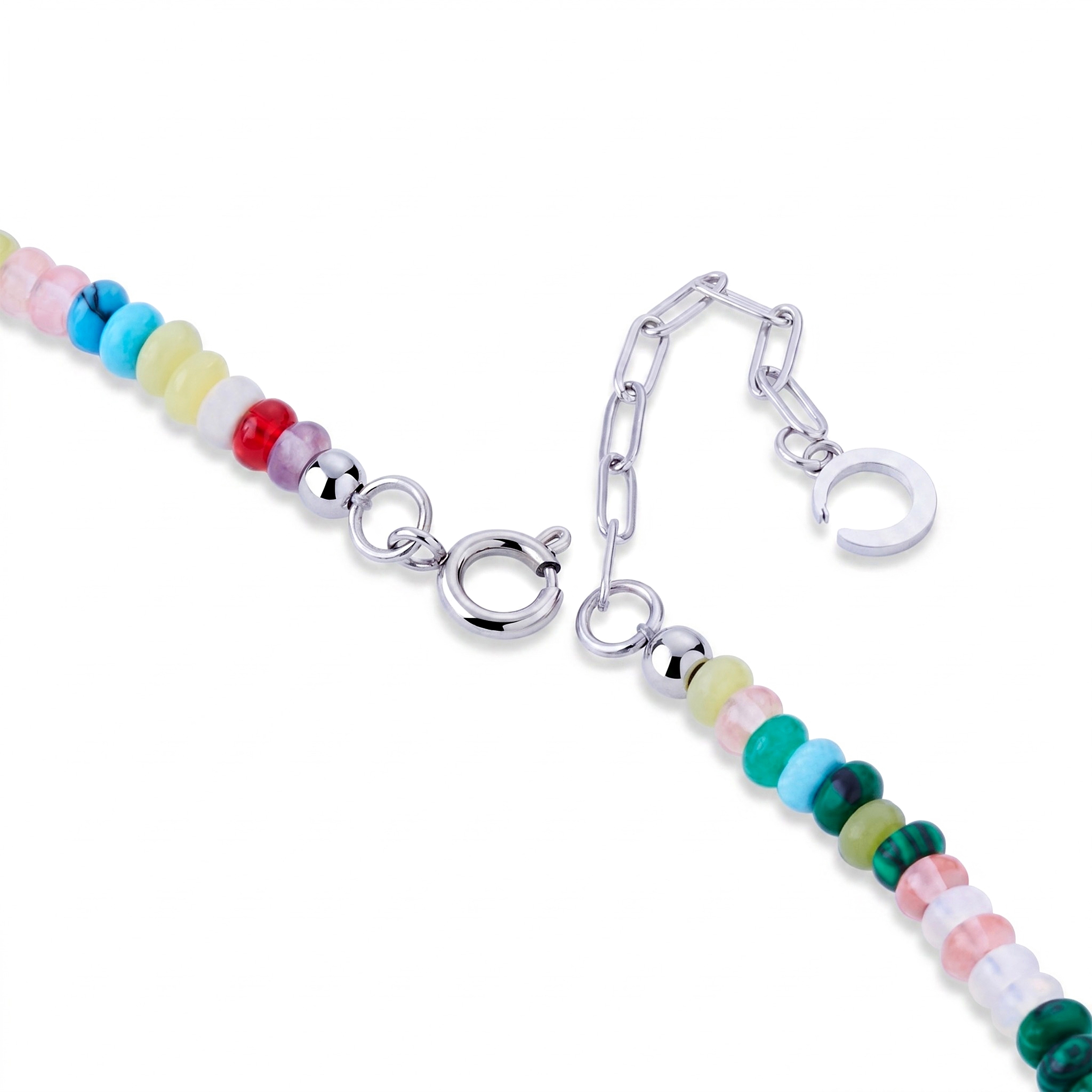 Pearlmania | Stardust Multicolour Glass Bead Necklace - 3