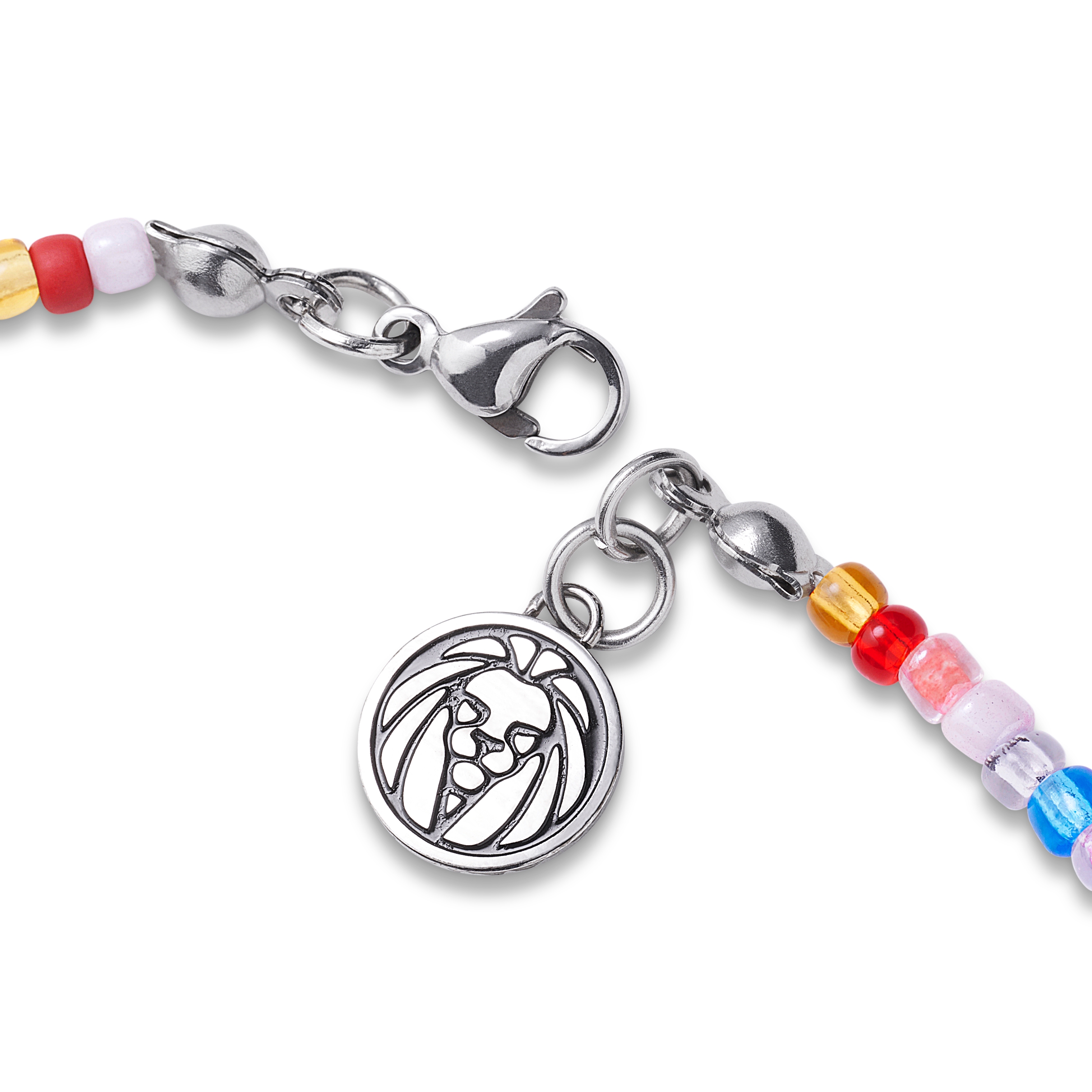 Amalfi | Barevný růžový náhrdelník ze skleněných korálků - 5