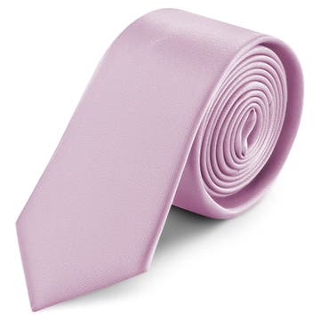 6 cm Light Violet Satin Skinny Tie 6 cm Light Violet Satin Skinny Tie