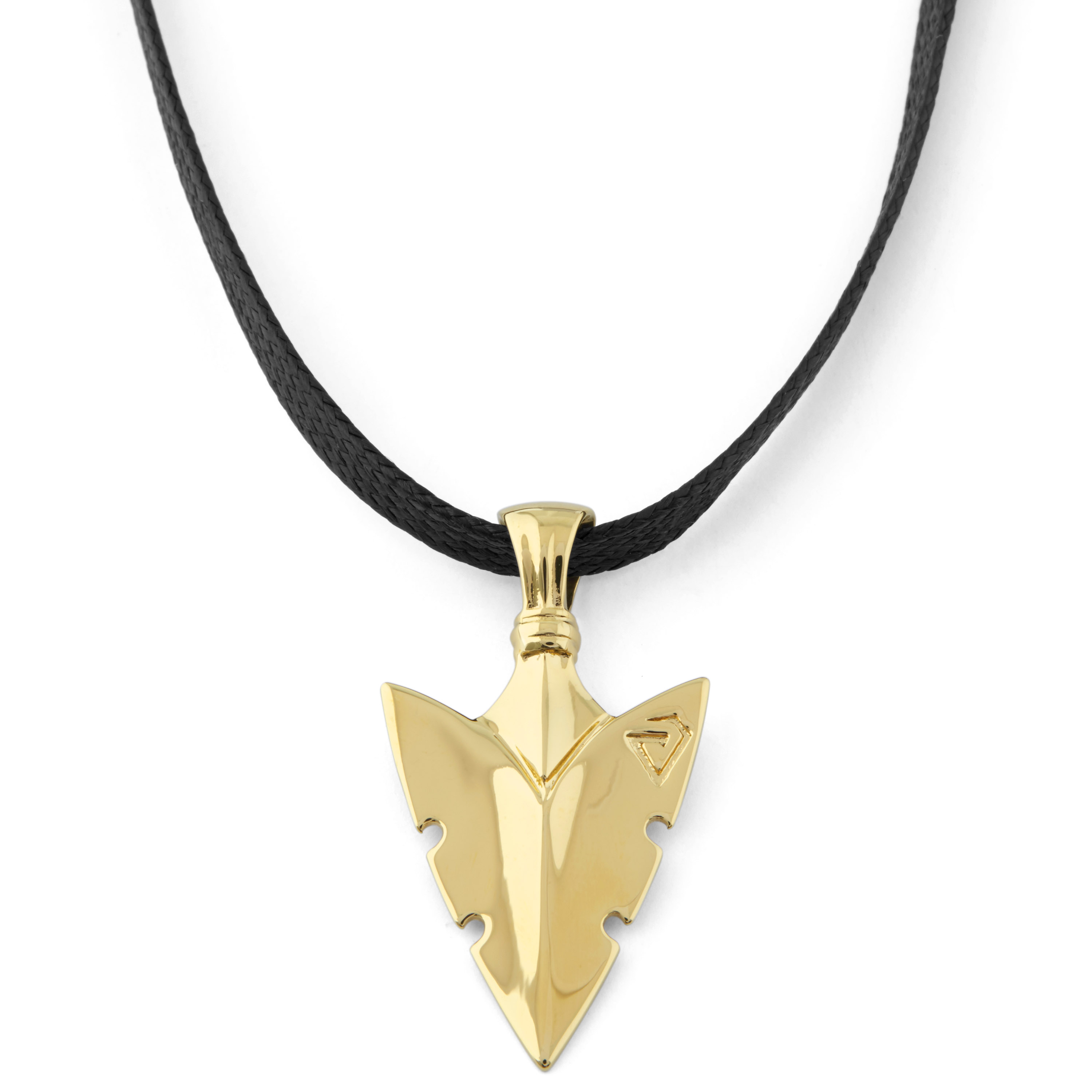 Goudvergulde 925 Zilveren Ketting met Tribal Speerpunt - 1