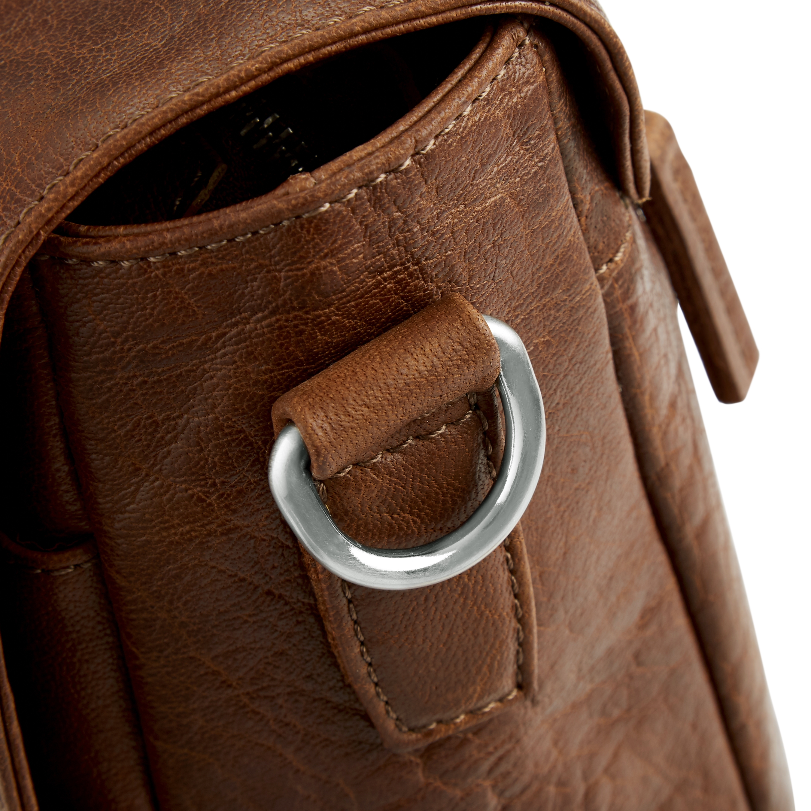 California Tan Leather Messenger Bag - 23