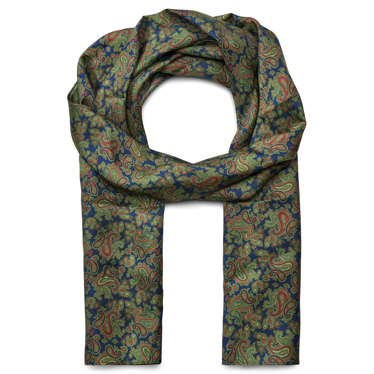 Farbenfroher HELLBLAUER Schal aus Seide mit Paisley-Muster Farbenfroher HELLBLAUER Schal aus Seide mit Paisley-Muster