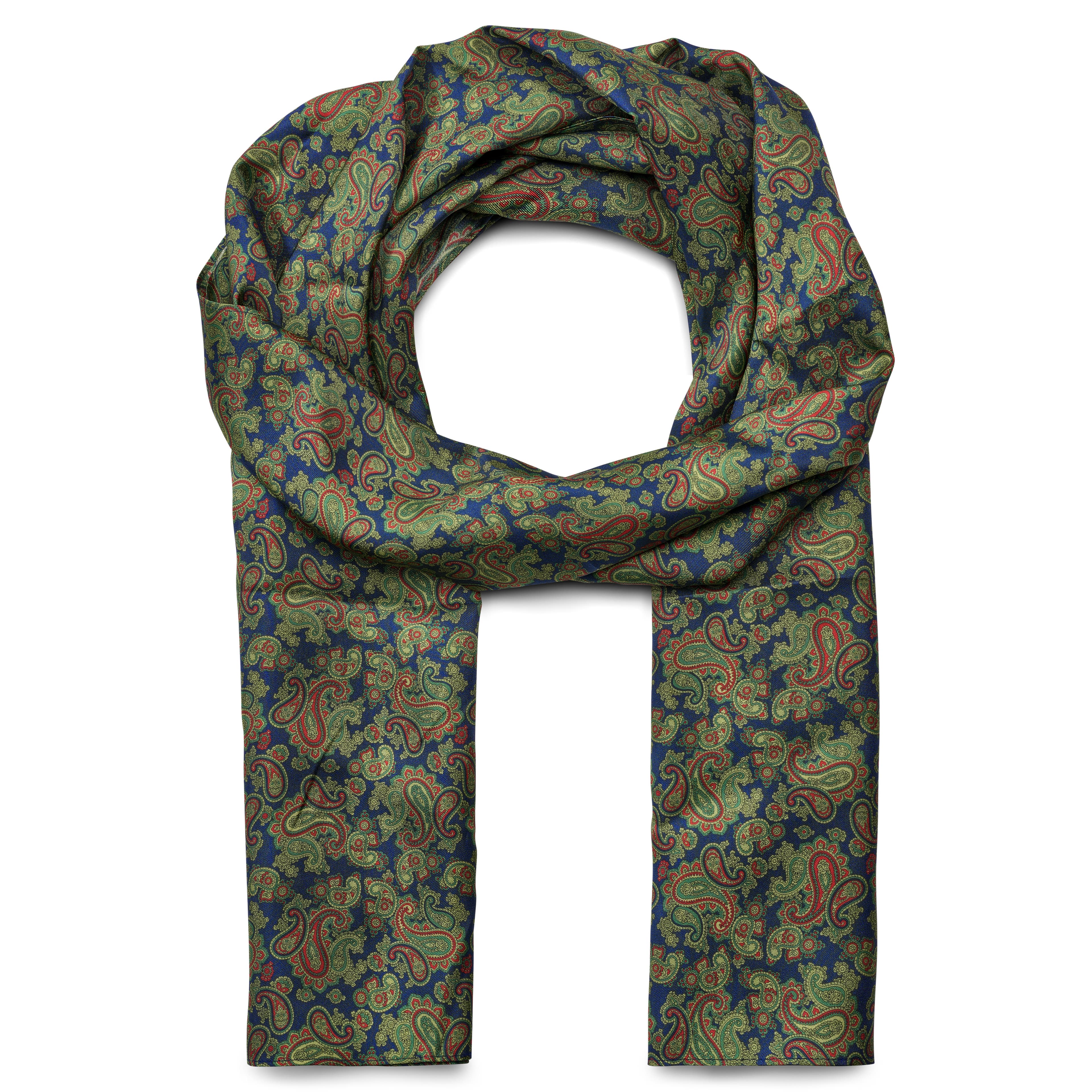 Colourful LIGHT BLUE PAISLEY Pattern Silk Scarf Colourful LIGHT BLUE PAISLEY Pattern Silk Scarf