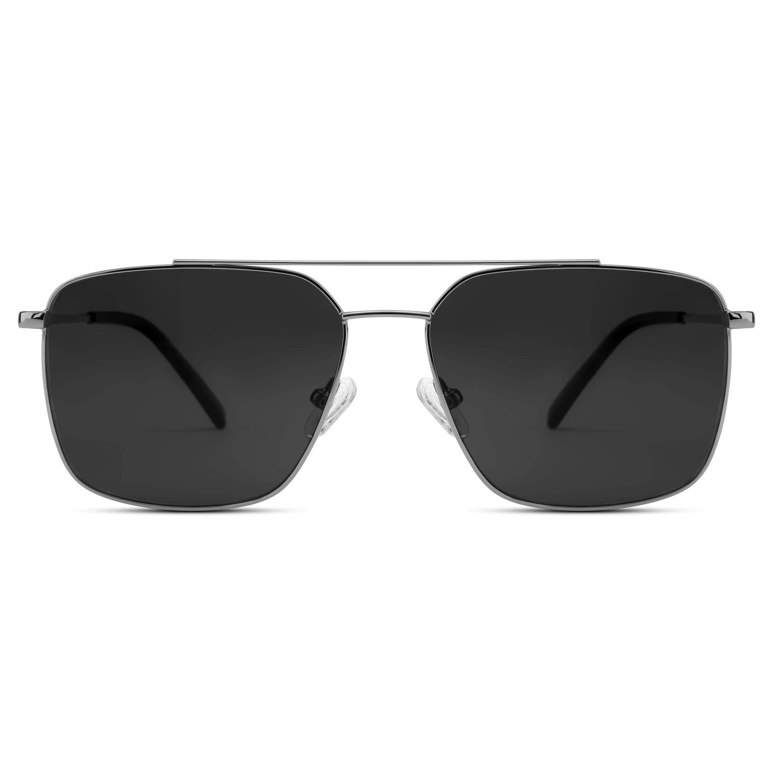 Occasus | Zwarte Vierkante Gepolariseerde Aviator Zonnebril Occasus | Zwarte Vierkante Gepolariseerde Aviator Zonnebril