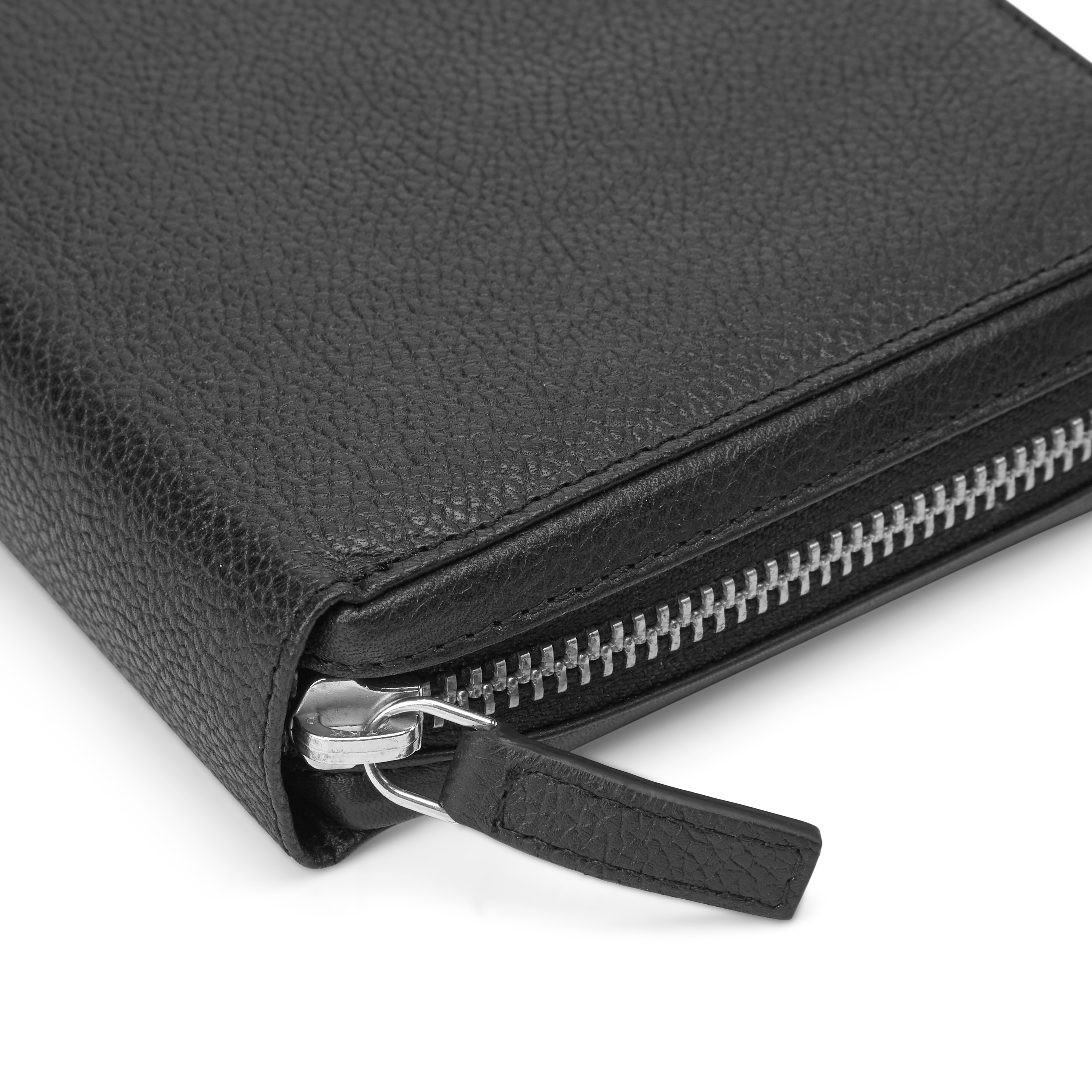 Black XL RFID-Blocking Leather Card Holder - 5