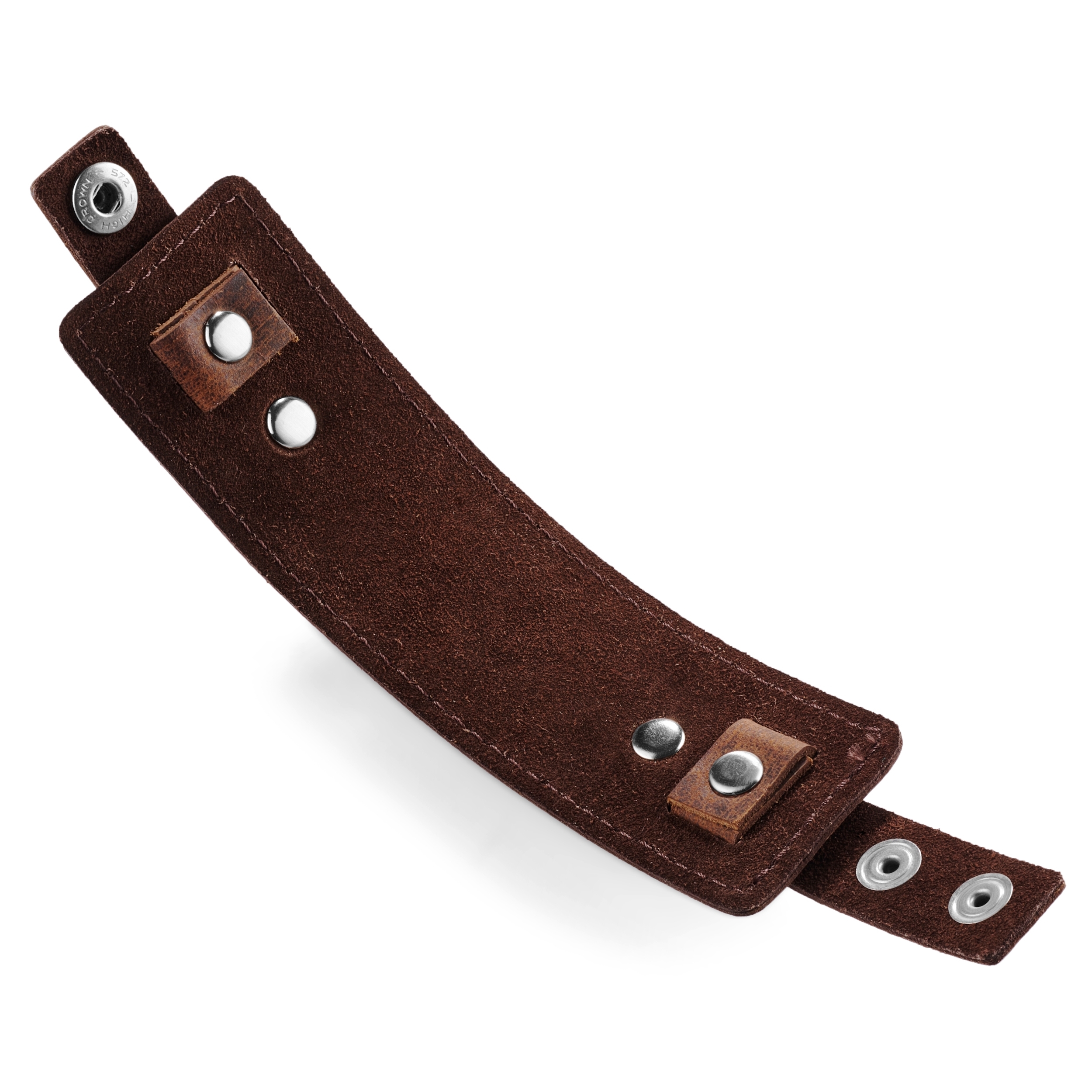Gladius | Lysebrunt Fuldnarvet Bøffellæder Snaplukning Armbånd - 5