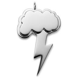 Jaygee | Silver-tone Stainless Steel Lightning Pendant