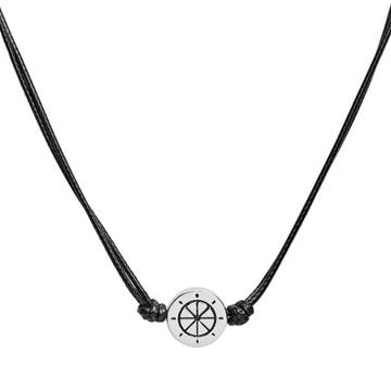 Gravel | Stainless Steel Ship’s Wheel Cord Necklace