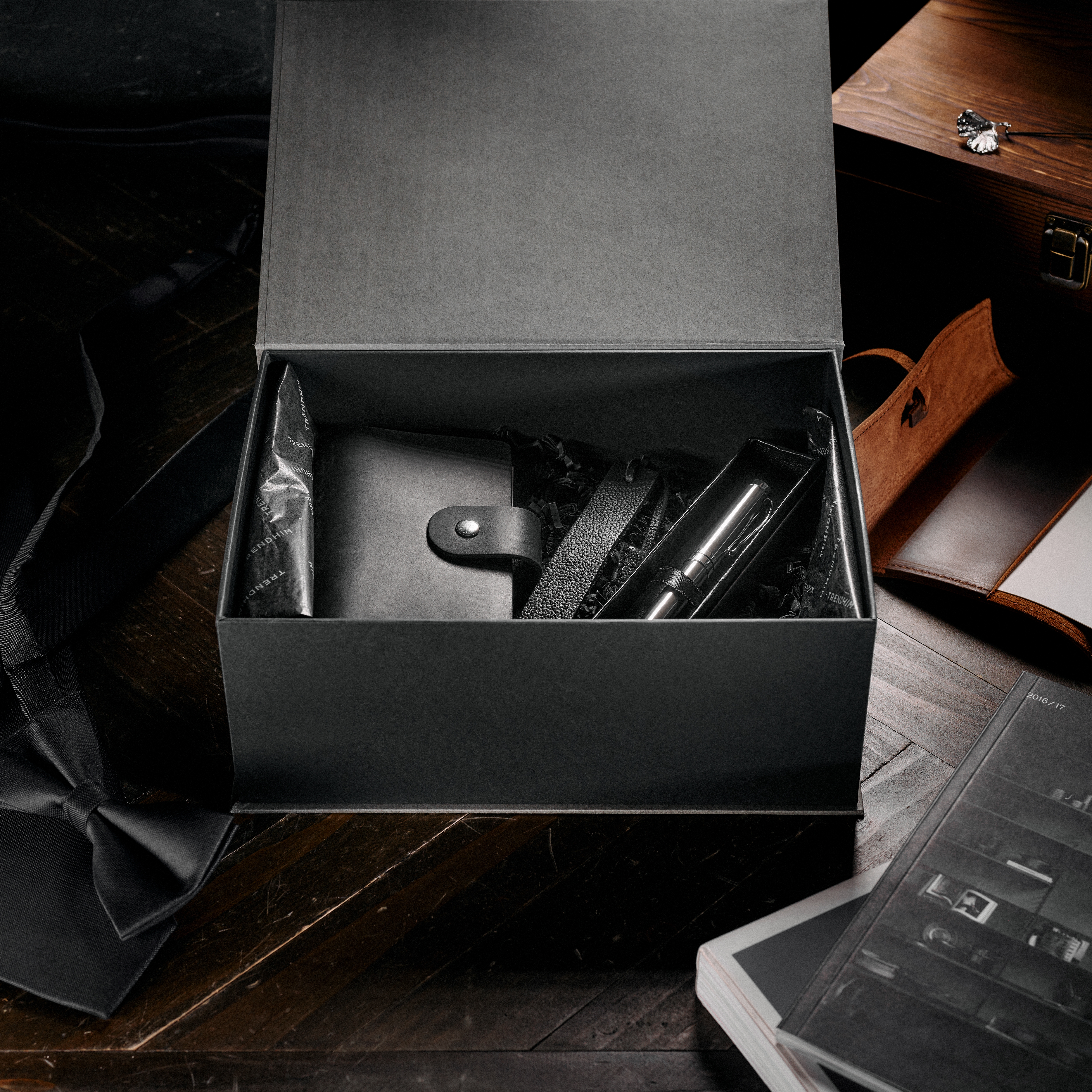 Profesjonalny zestaw prezentowy dla pisarza  | Czarna skóra - 4