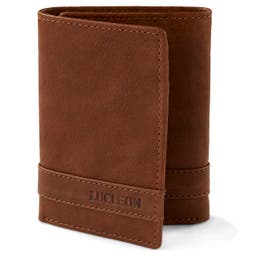 Cambodia Trifold Tan RFID Leather Wallet