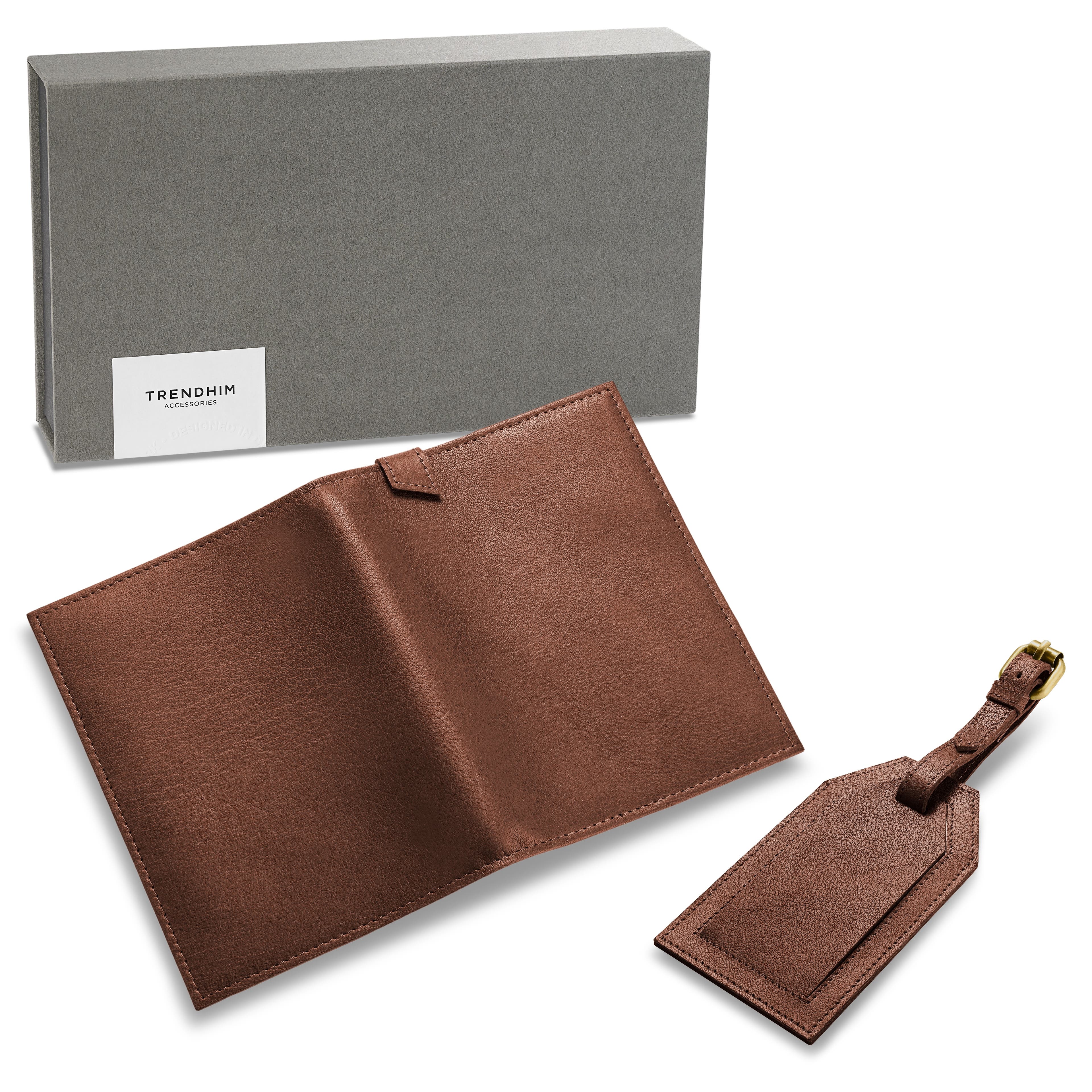 Travel Gift Box | Brown Leather