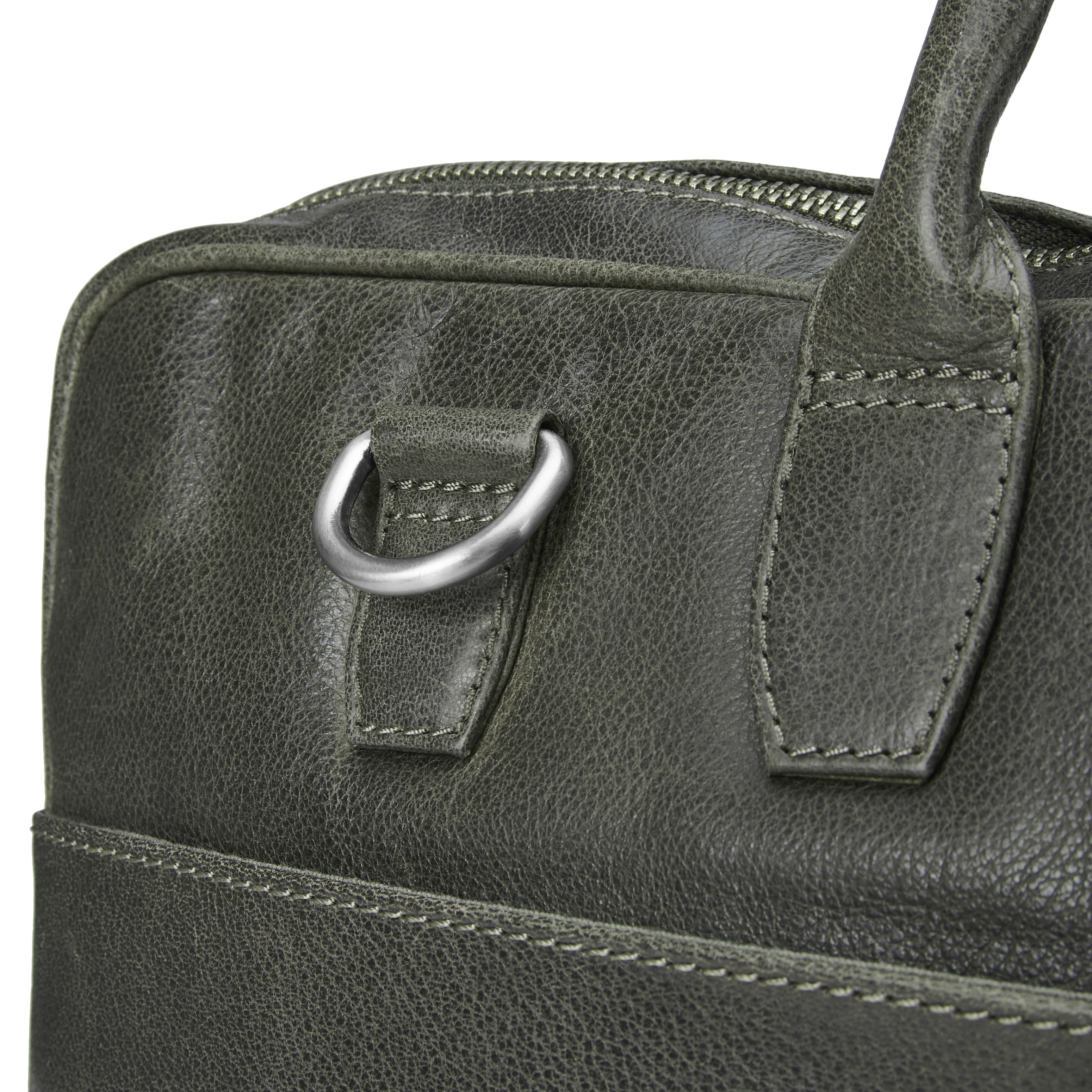 Borsa Licio Executive in pelle marrone-grigio per portatile da 17'' - 7