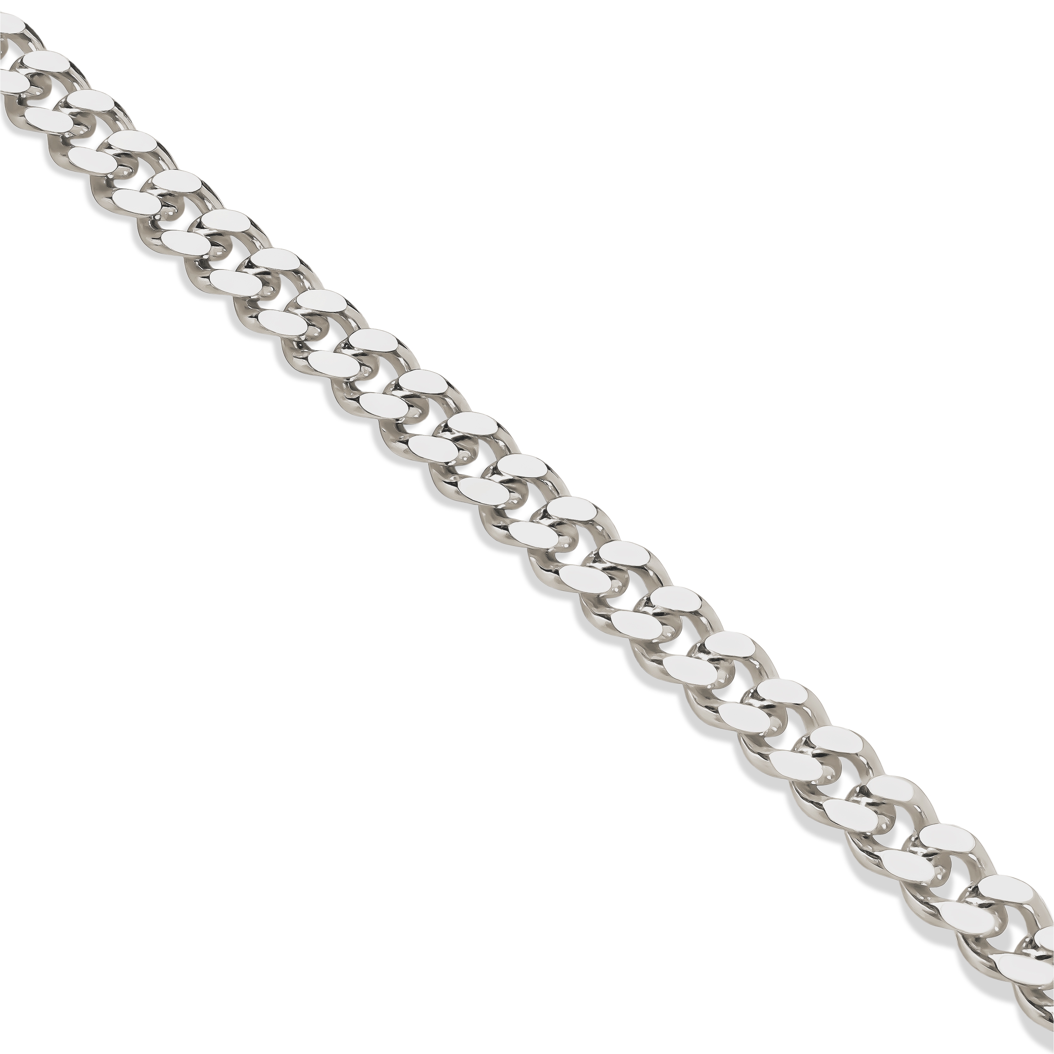 Argentia | Bracelet à maille gourmette en argent sterling 925 brut & sans revêtement - 6 mm  - 6