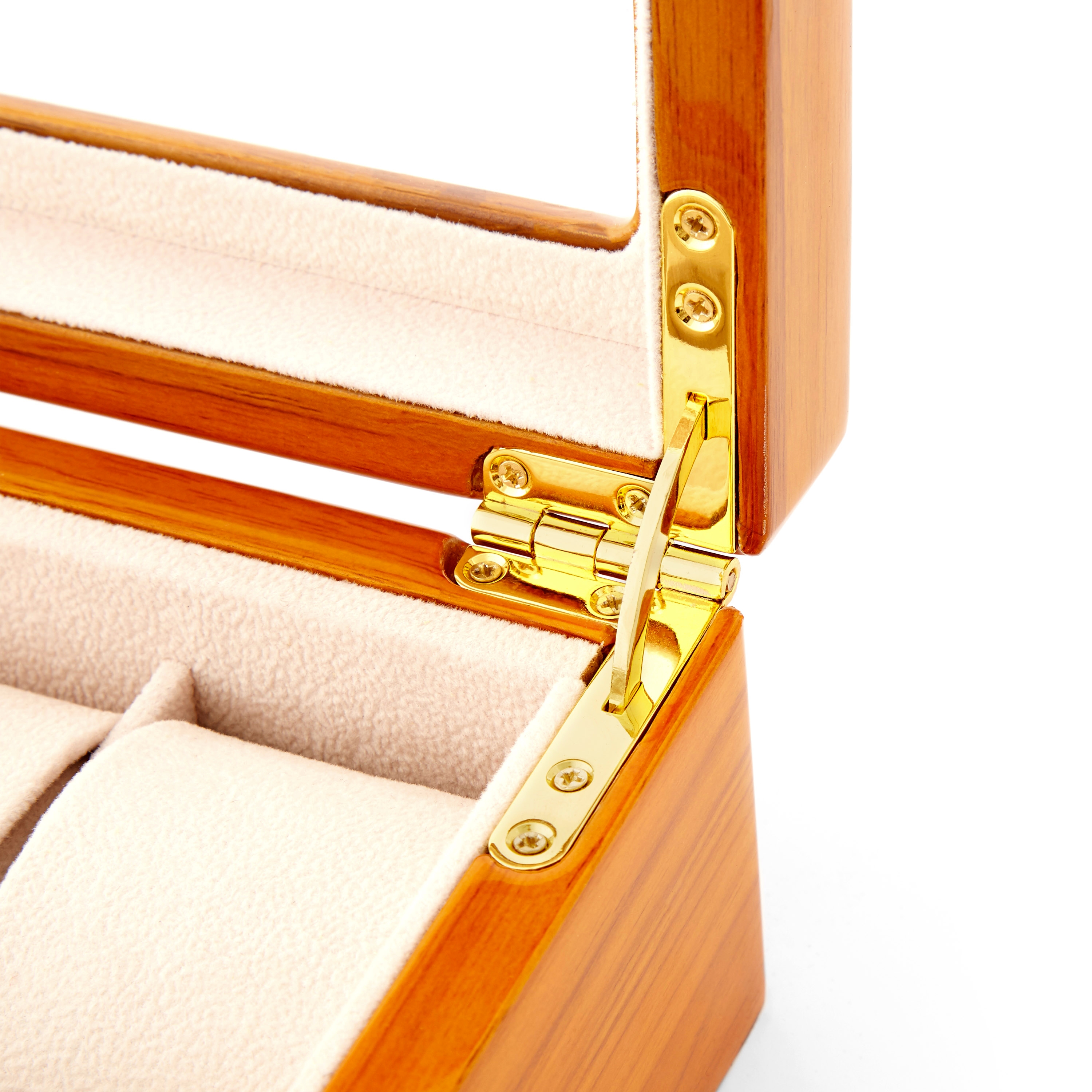 Caja de fresno claro para 6 relojes - 4