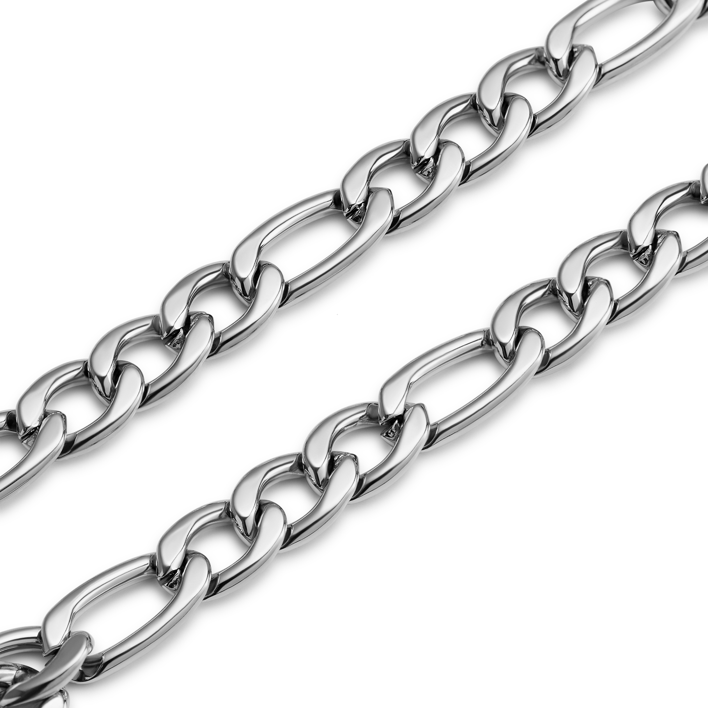 Argentia | 925s | Ródiummal bevont sterling ezüst Figaro nyaklánc - 6 mm - 2