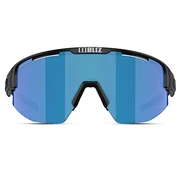 Schwarze und blaue Wrap-Around-Sonnenbrille | Bliz 0ZB7004 Schwarze und blaue Wrap-Around-Sonnenbrille | Bliz 0ZB7004