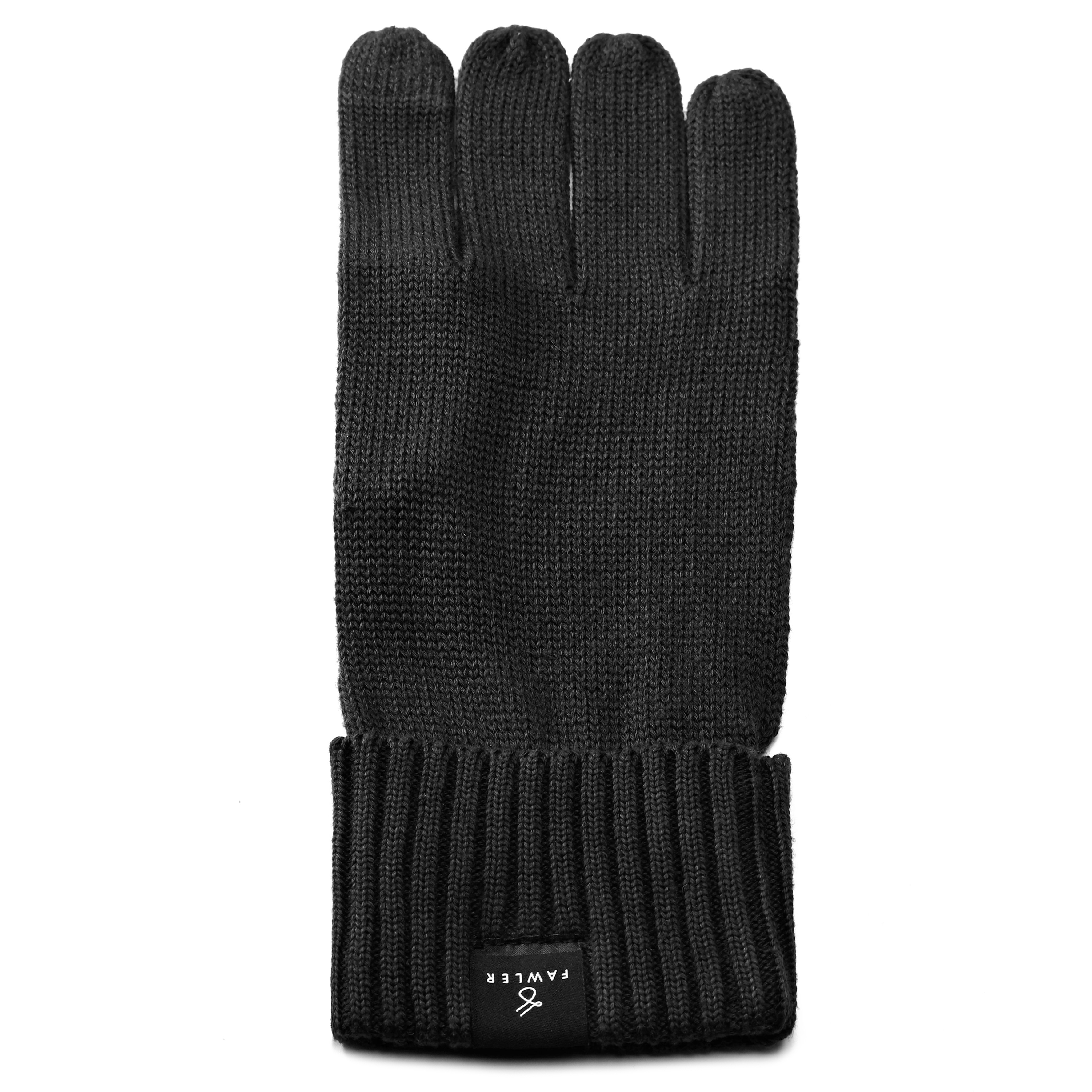 Guantes de punto de algodón negros Freek - 4