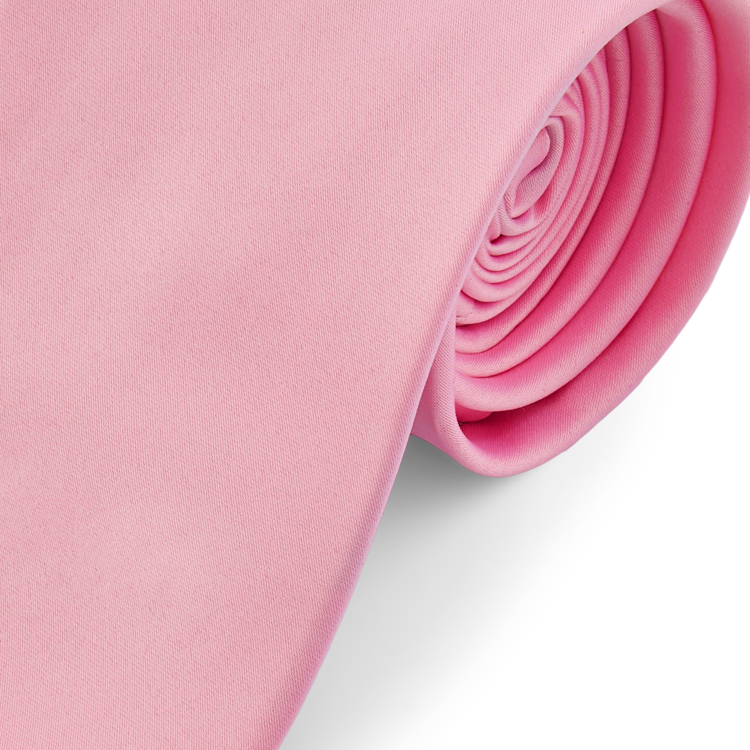 Lichtroze Basic Stropdas van 8 cm - 3