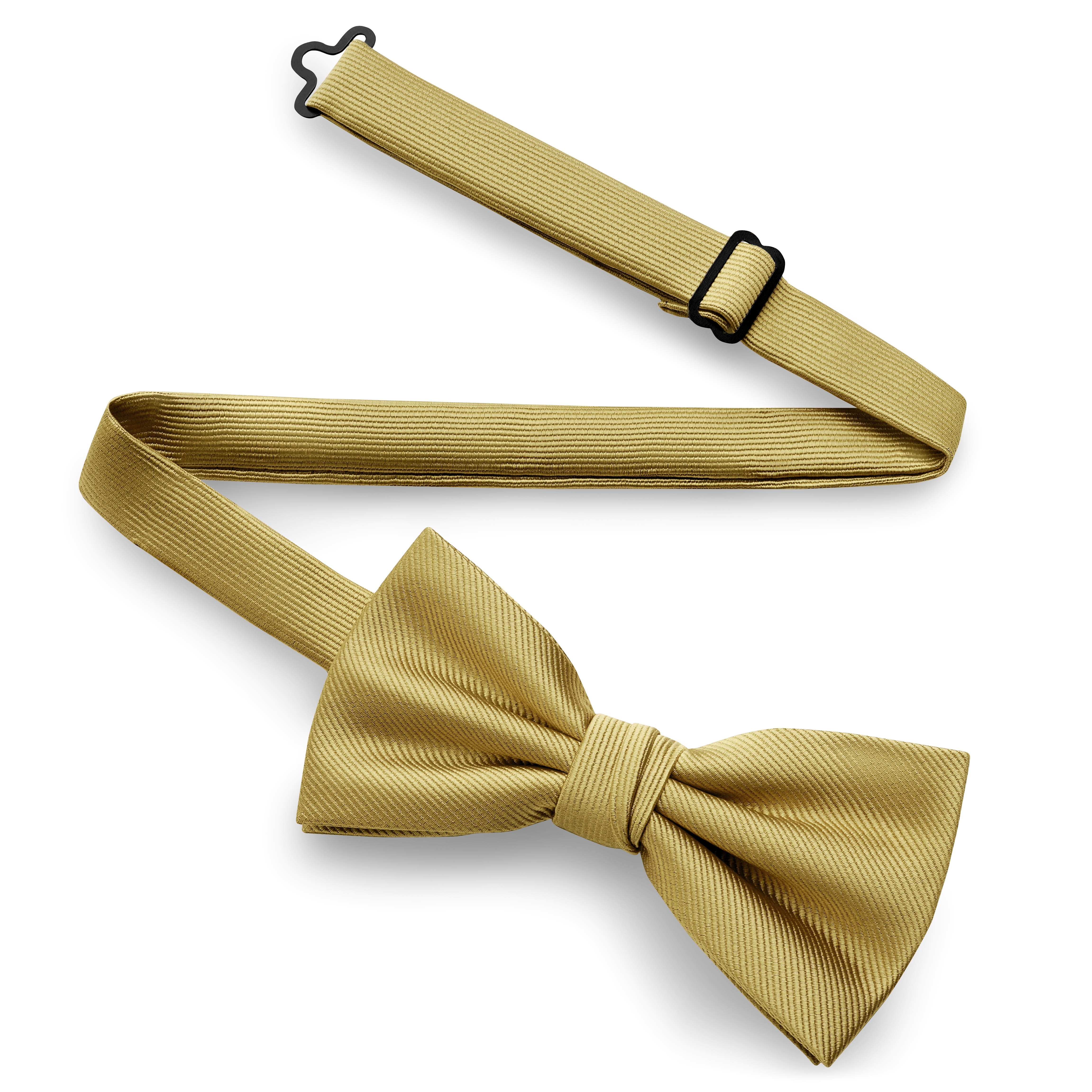 Mustard Yellow Pre-Tied Grosgrain Bow Tie - 3