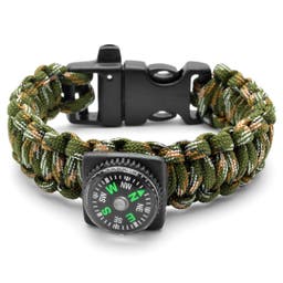 Camouflage Paracord Compass rannerengas
