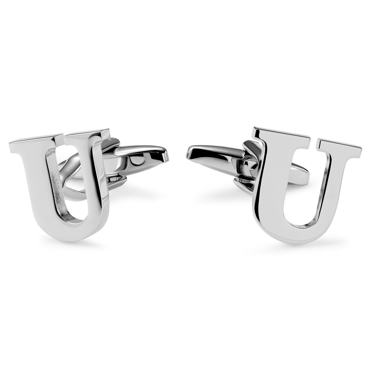 Silver-tone Initial U Cufflinks Silver-tone Initial U Cufflinks