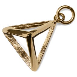 Pendente Triângulo em Aço Dourado