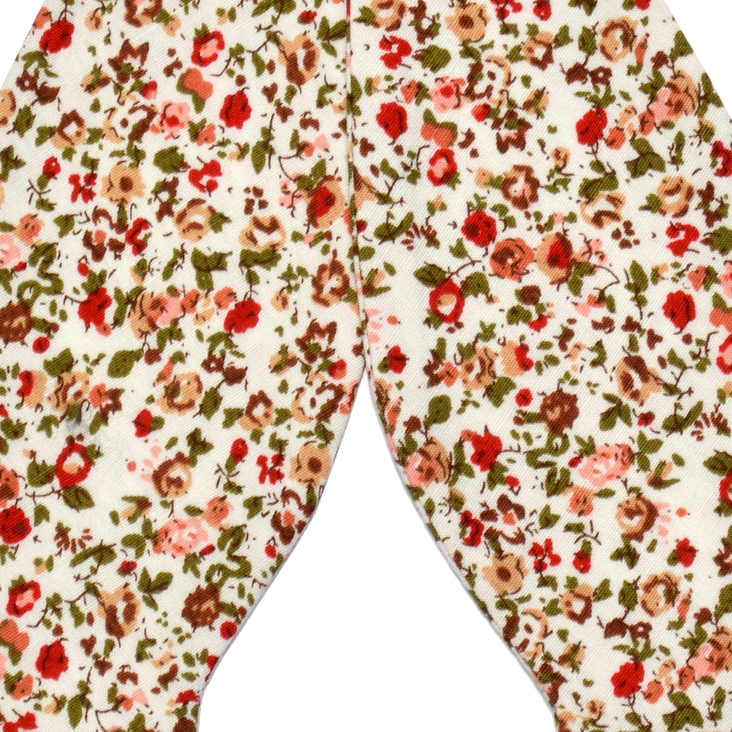 Noeud papillon à fleurs rouges  - 2