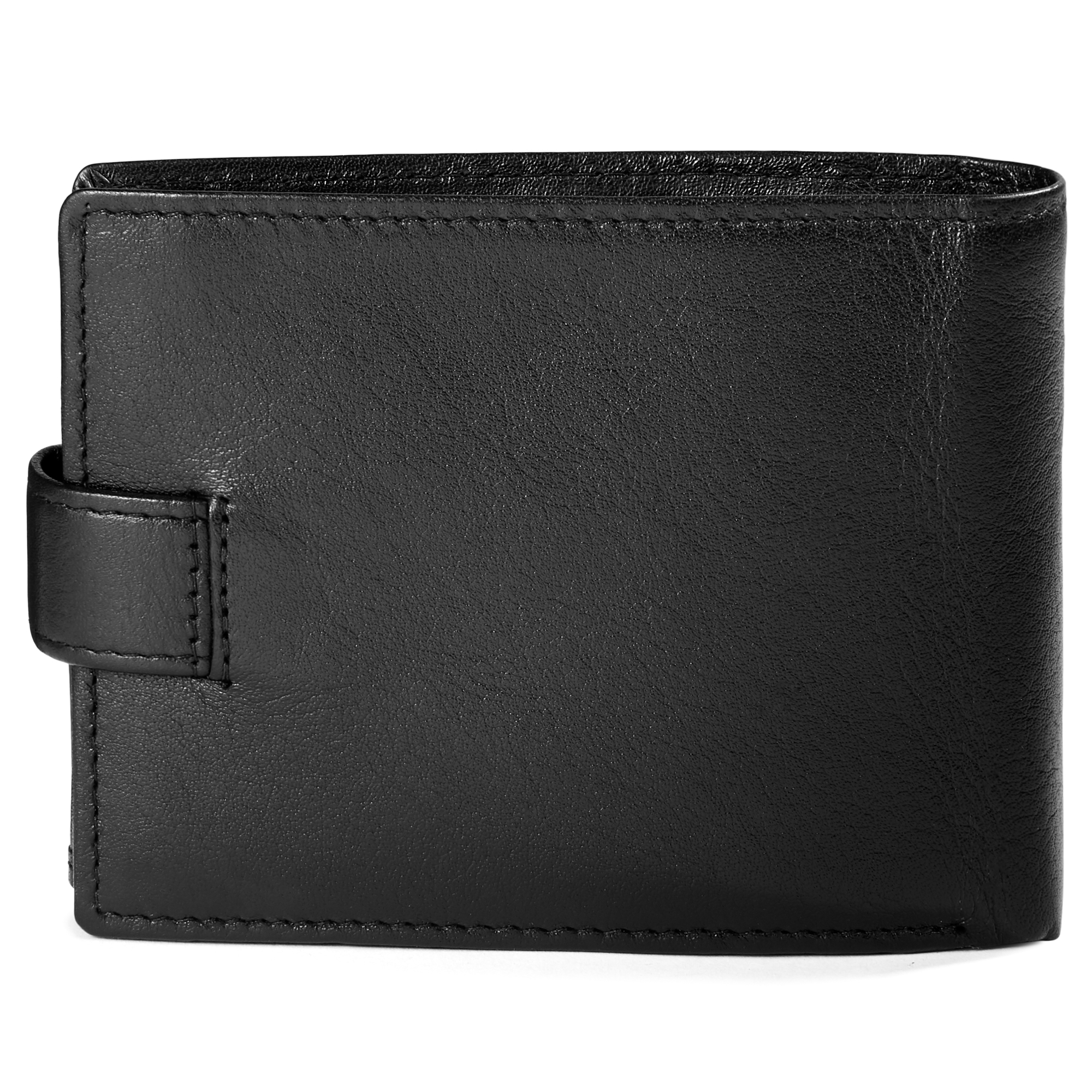 Black Ergonomic Leather Wallet - 6