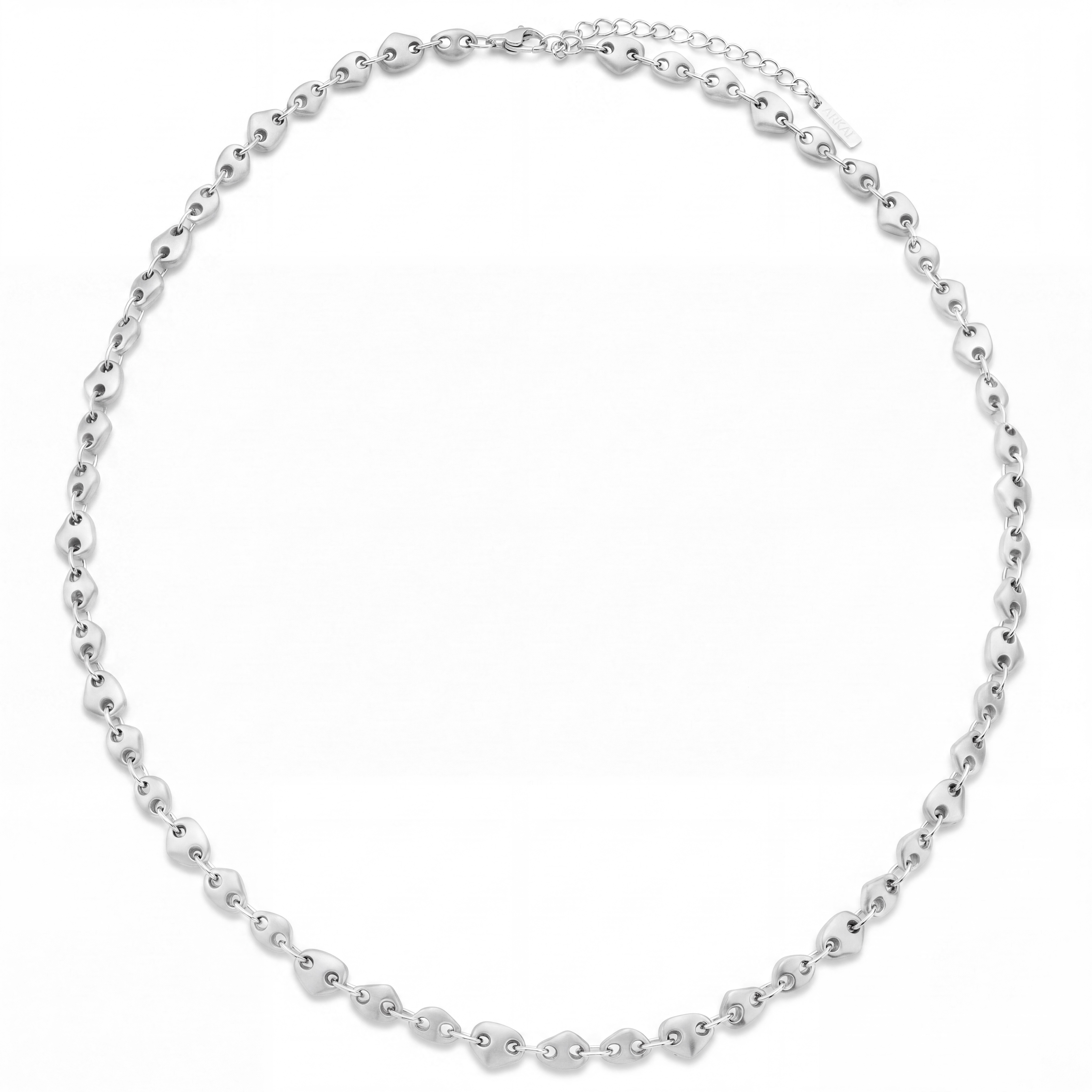 Organic | Collier Cairn en acier inoxydable plaqué argent - 2