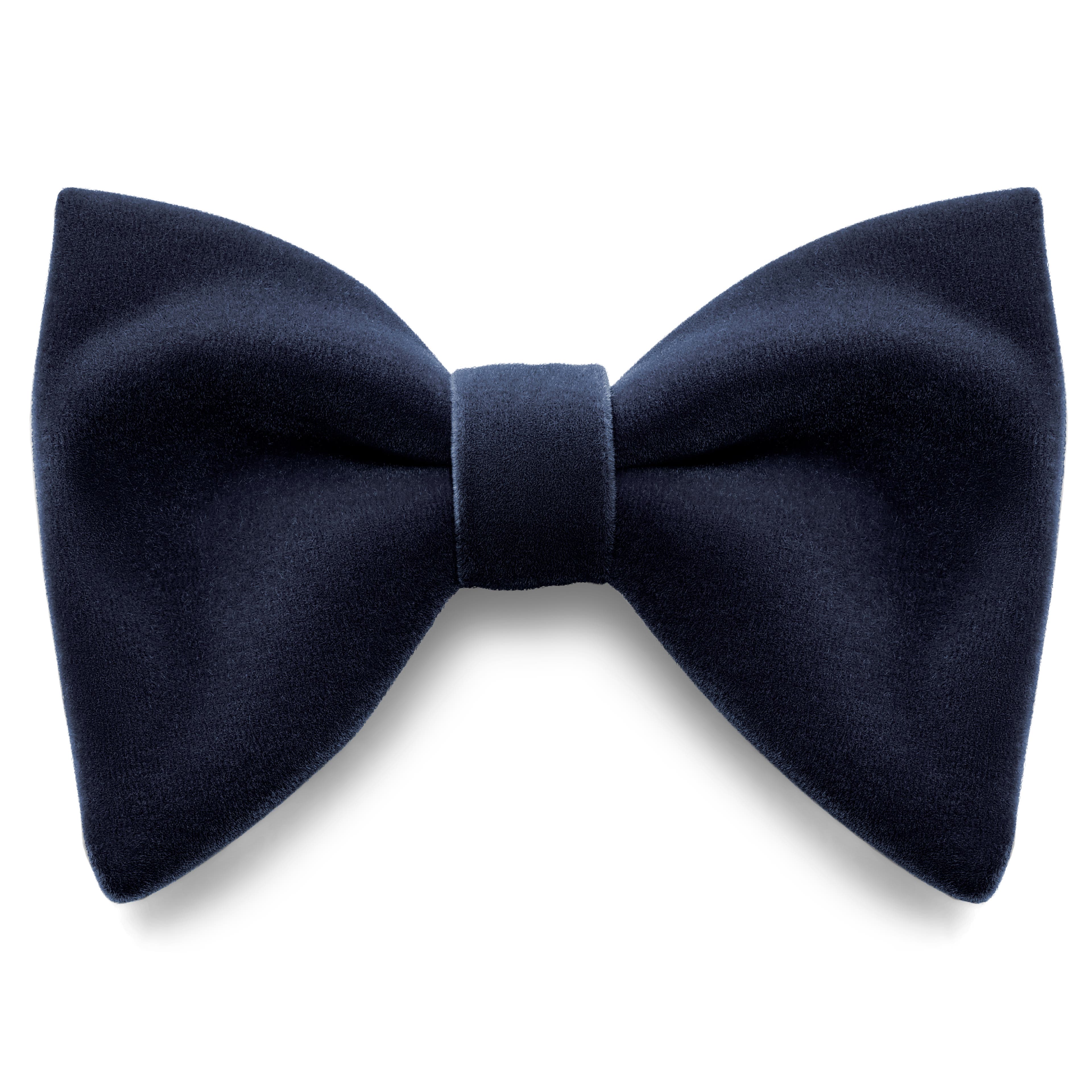 Kleos | Dark Blue Velvet Droopy Pre-Tied Bow Tie