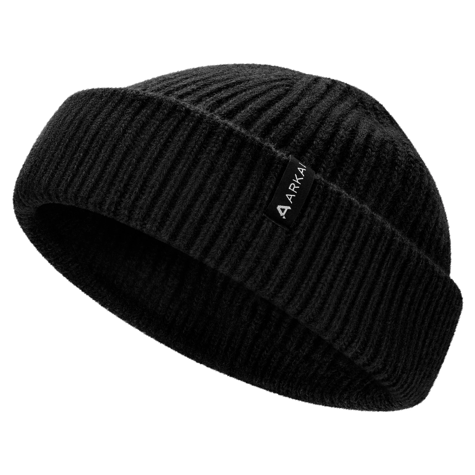Nordic | Juoda Fisherman kepurė iš vilnos mišinio Nordic | Juoda Fisherman kepurė iš vilnos mišinio