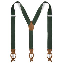 Wide Forest Green Convertible Braces