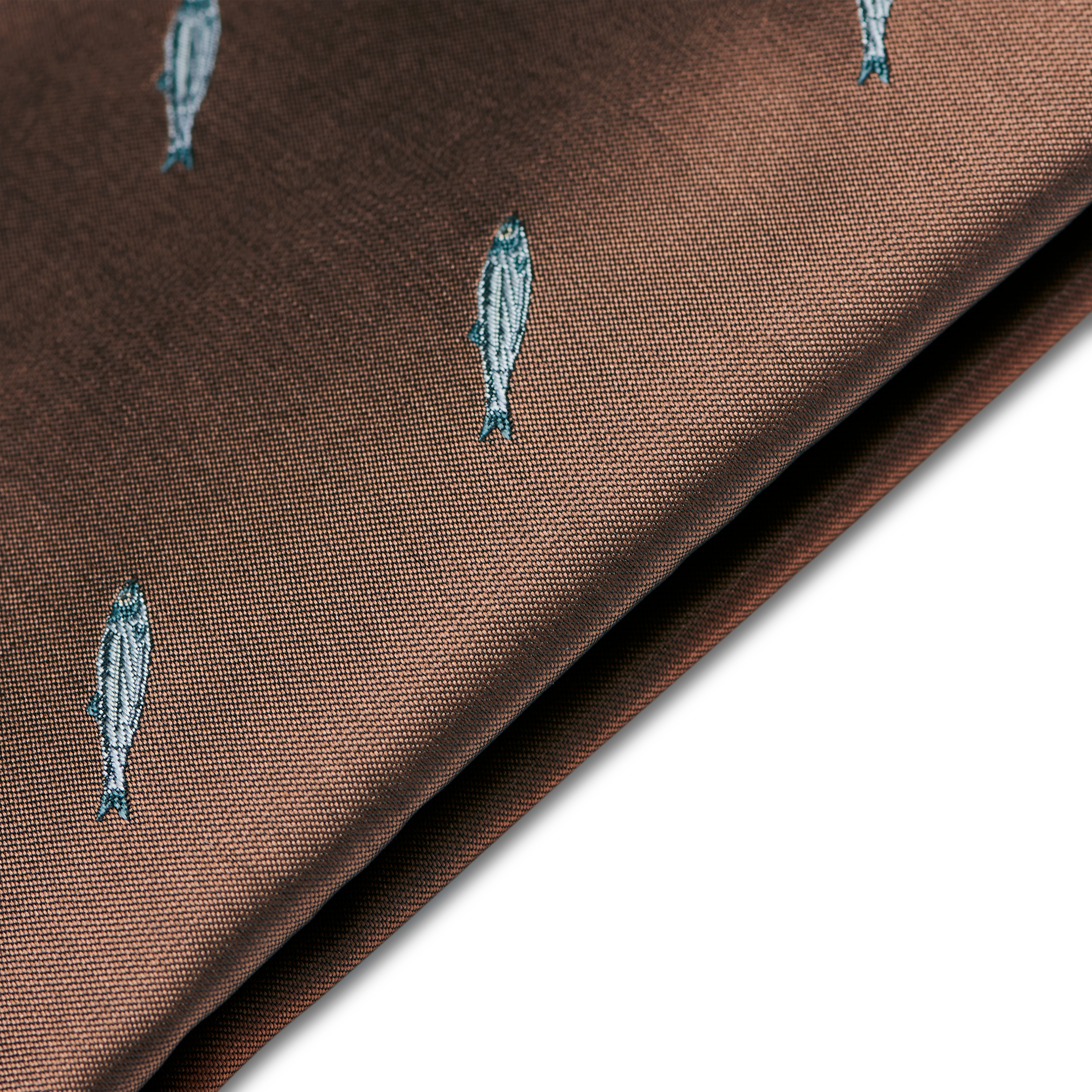 Ruskea kalakuosinen kaksipuolinen taskuliina - 2