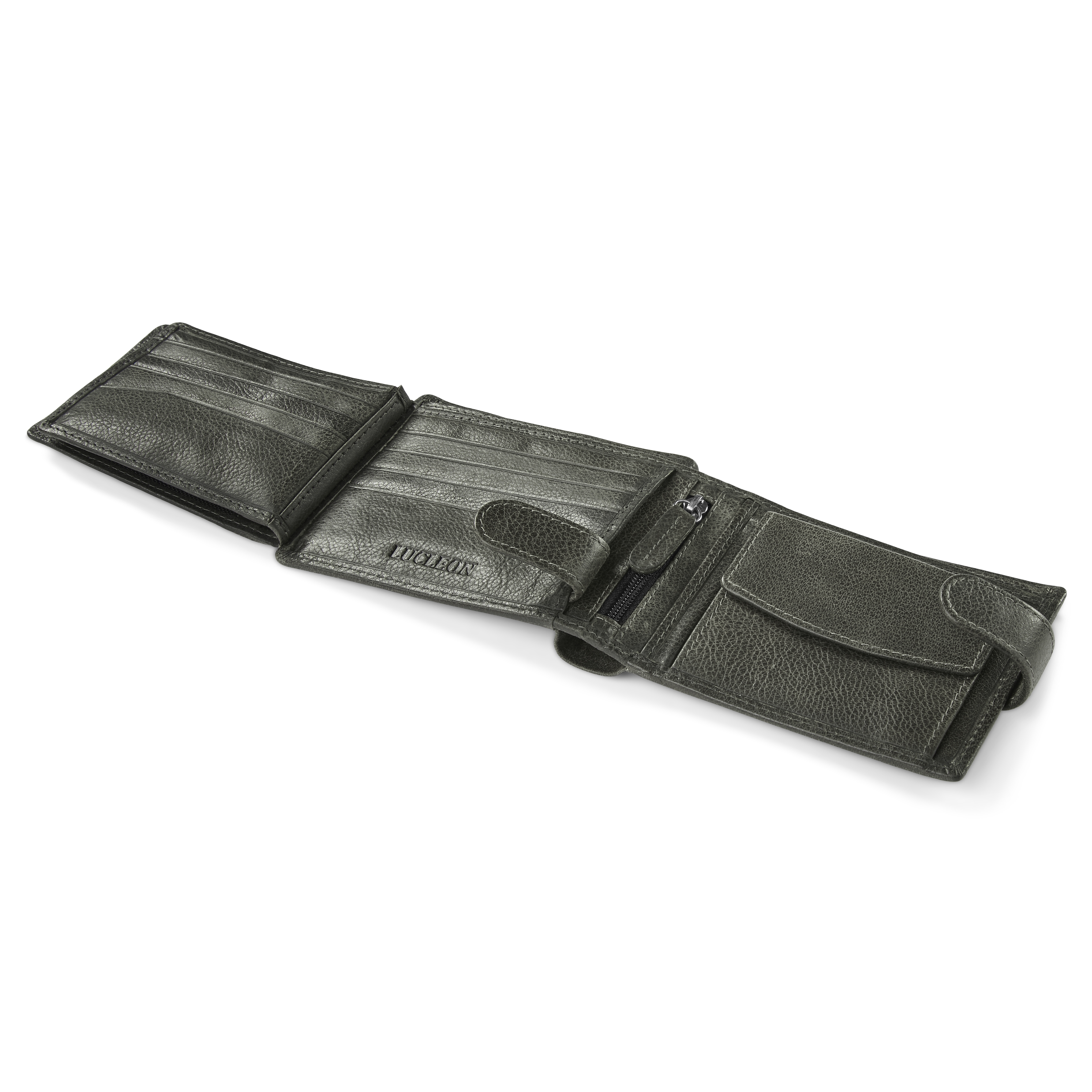 Brown-Grey Ergonomic Licio Leather Wallet - 9
