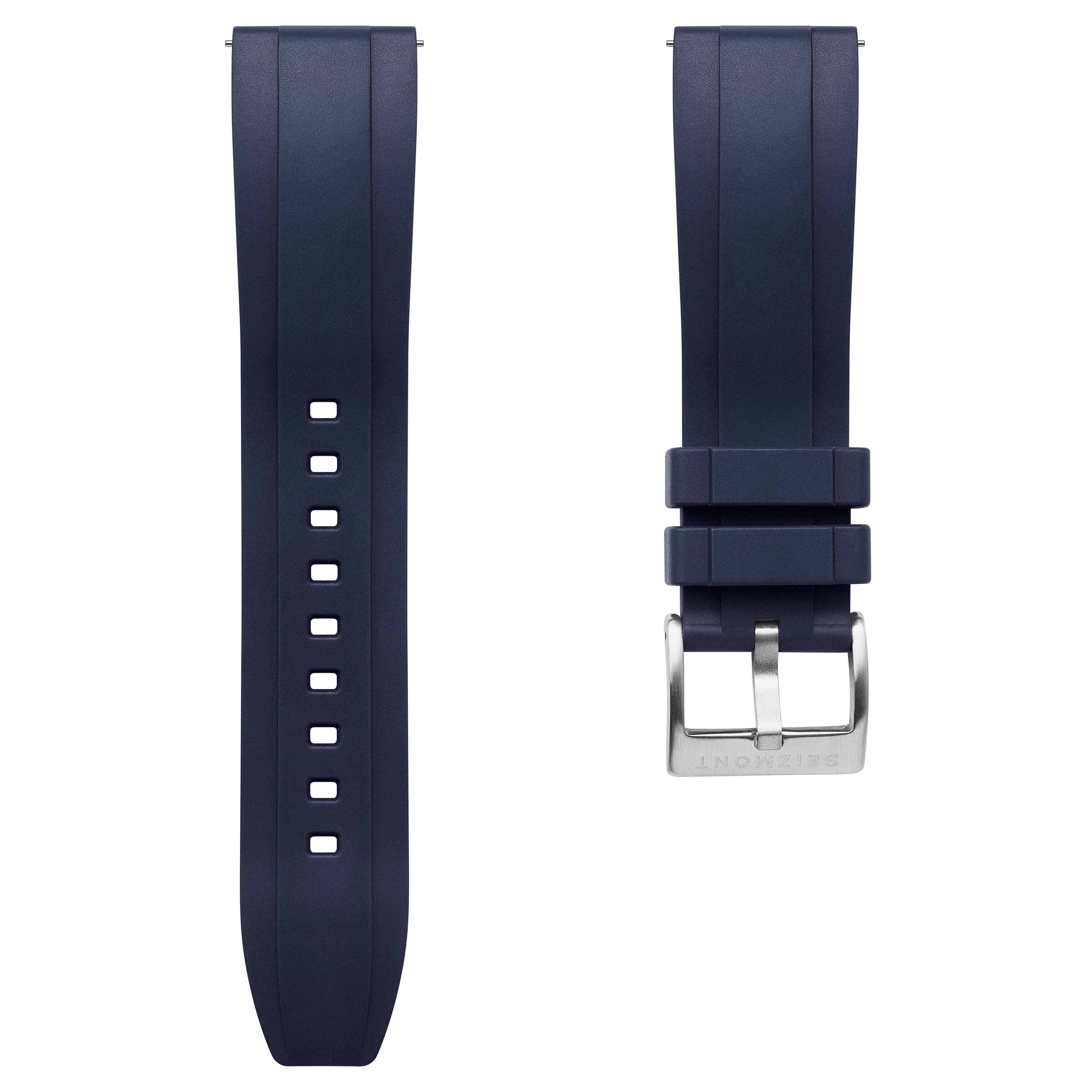 Navy Blue 22 mm Quick-Release Rubber Strap Navy Blue 22 mm Quick-Release Rubber Strap