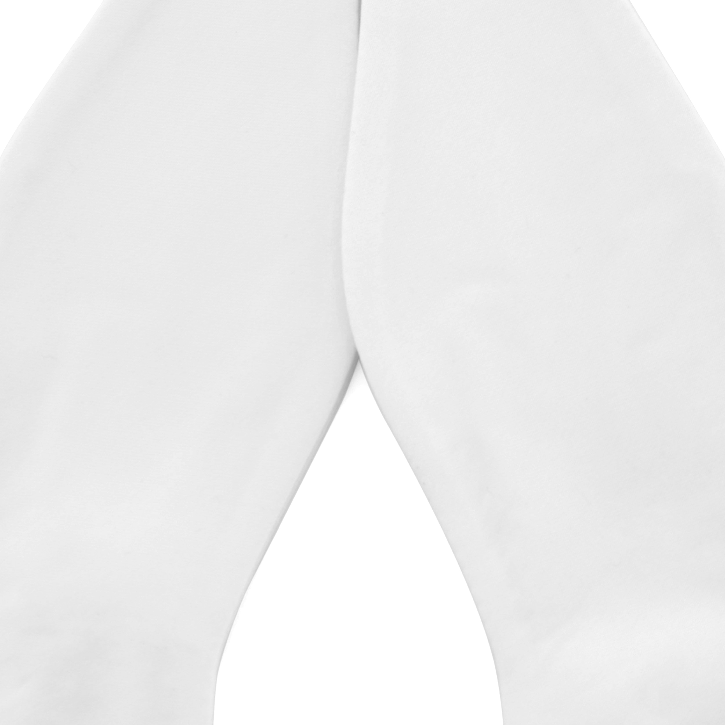 XL Hvit Selvbinder Tversoversløyfe - 2