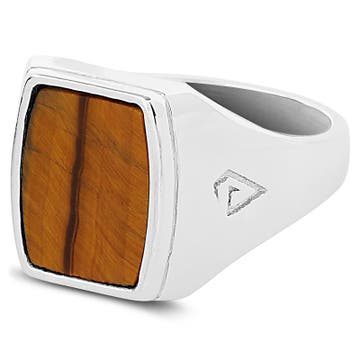 Tiger's Eye 925s Silver Classic Ring