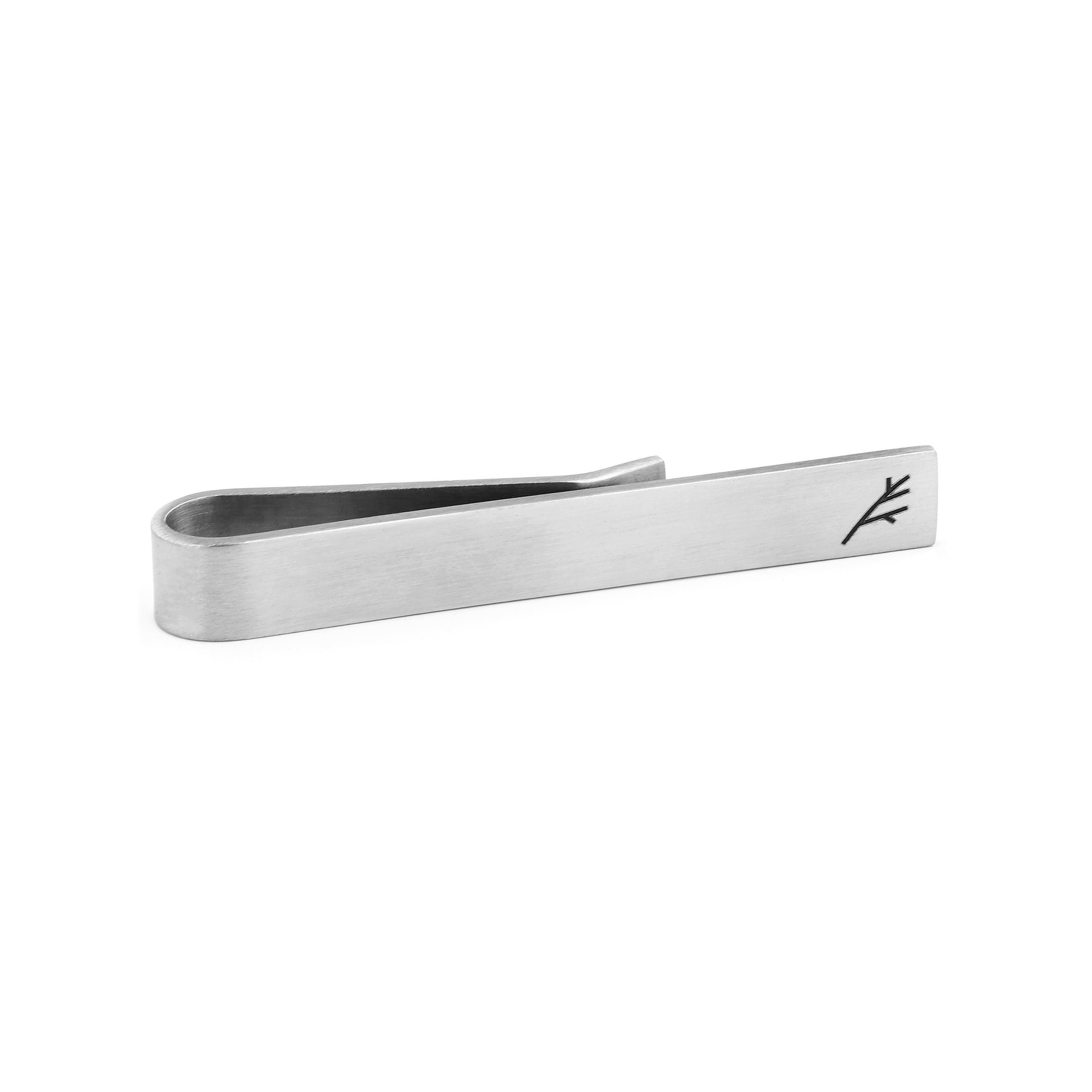 Brushed Stainless Steel Short Tie Bar