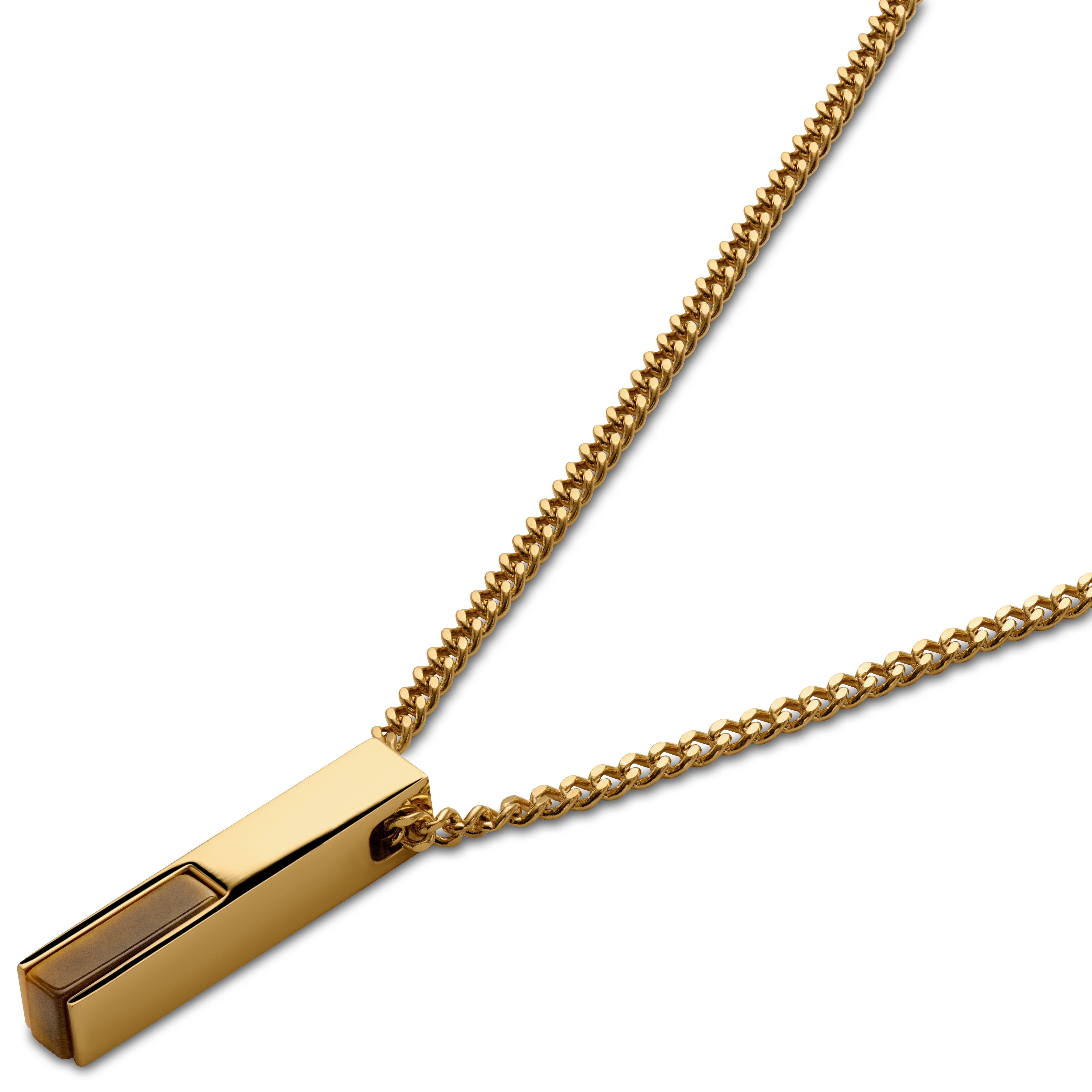 Cruz | Goldfarbene Tigerauge-Halskette - 3