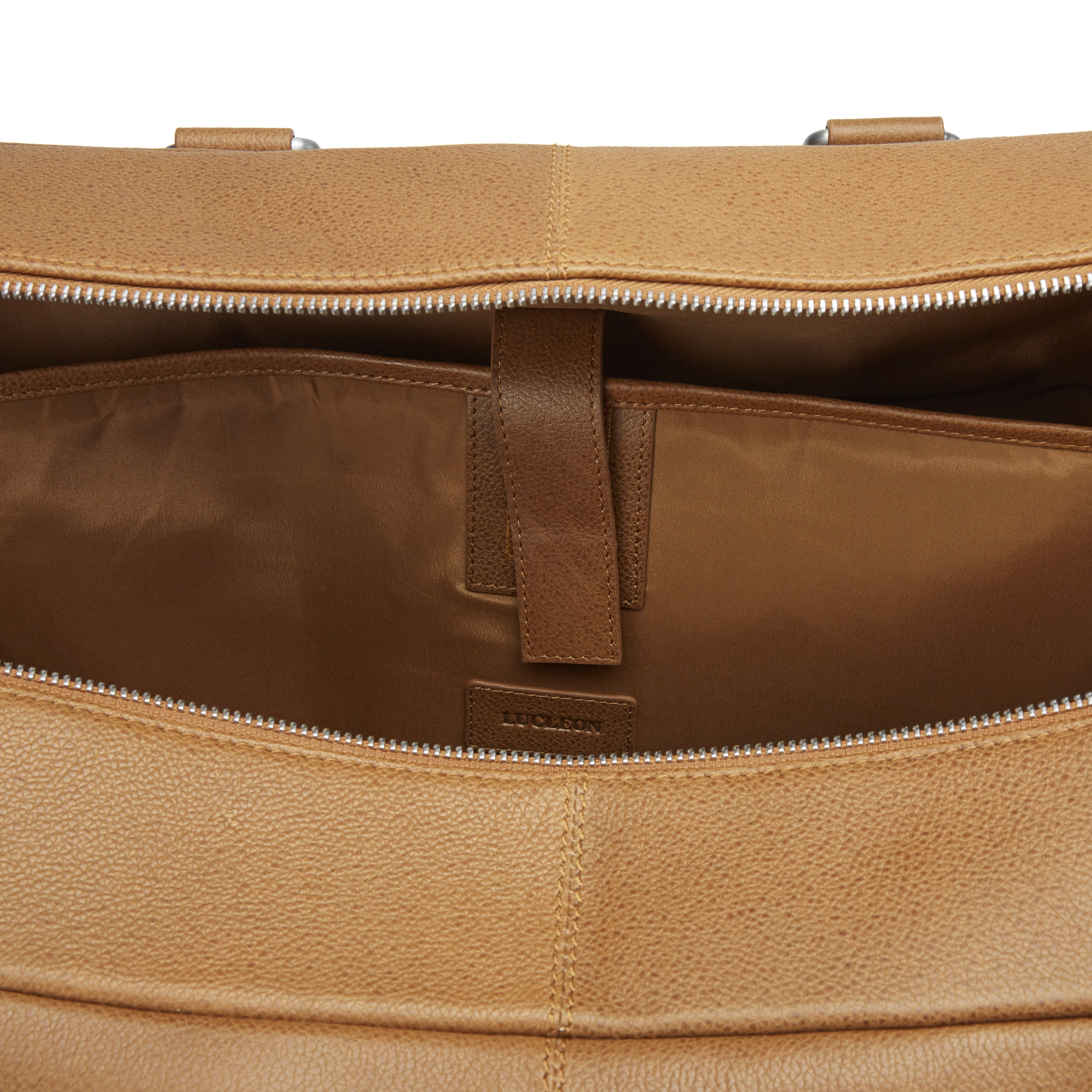 Layne Hellbraune Leder Duffle Bag Reisetasche - 10