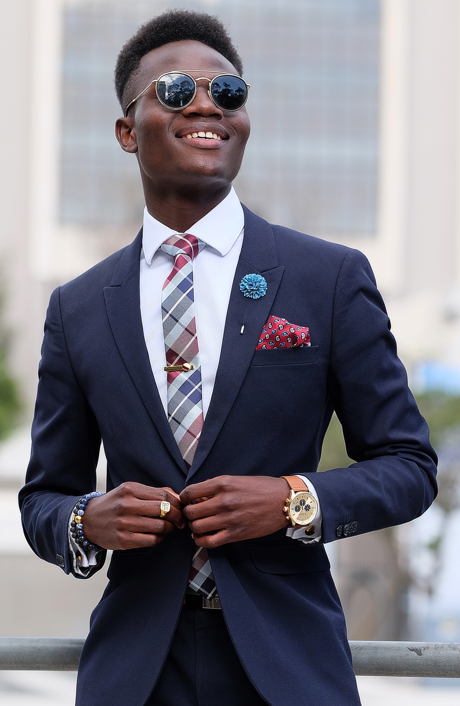 Classic Metal Buckle & Tan Leather Belt - 5