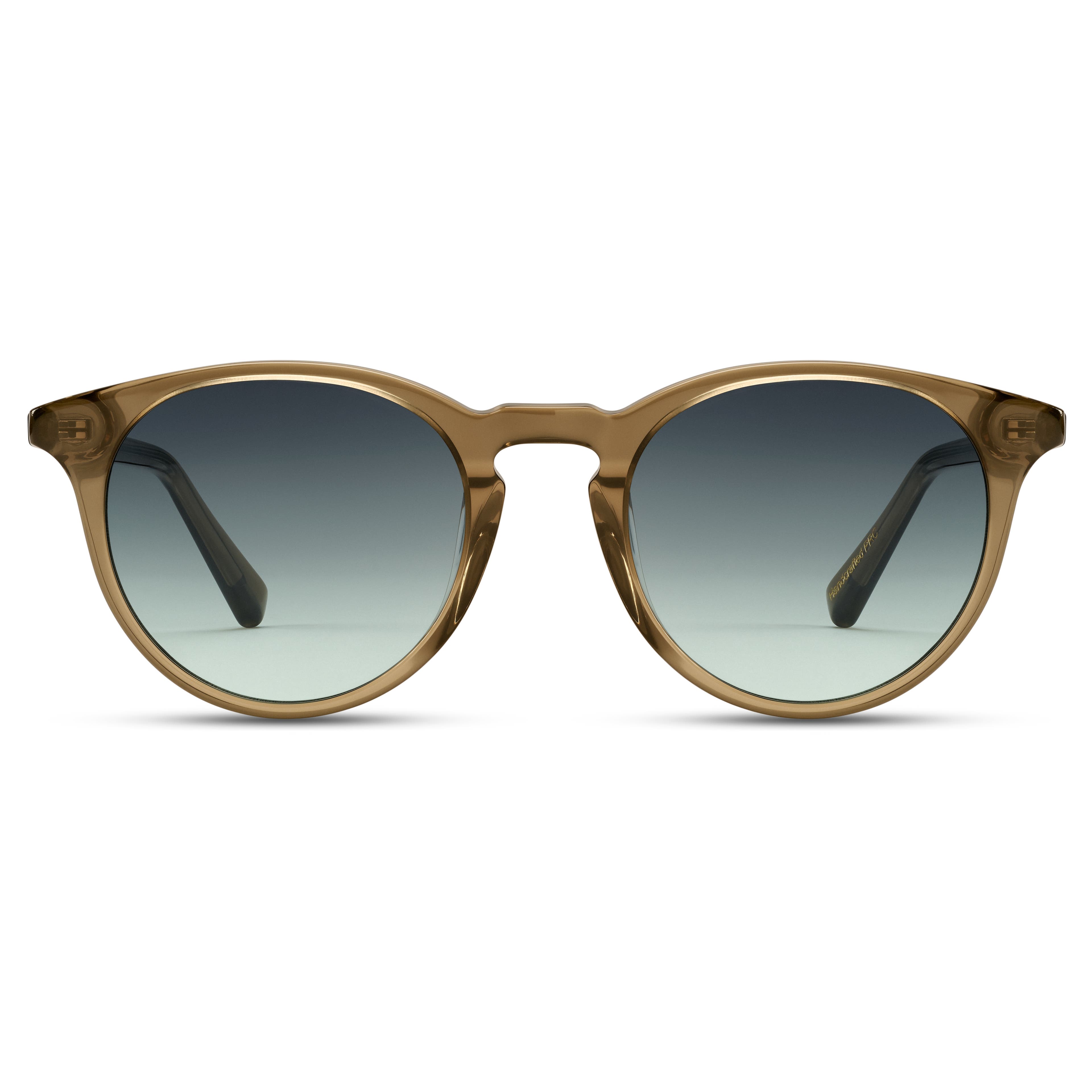  Кръгли бутилково-зелени слънчеви очила New Depp с плътни рамки