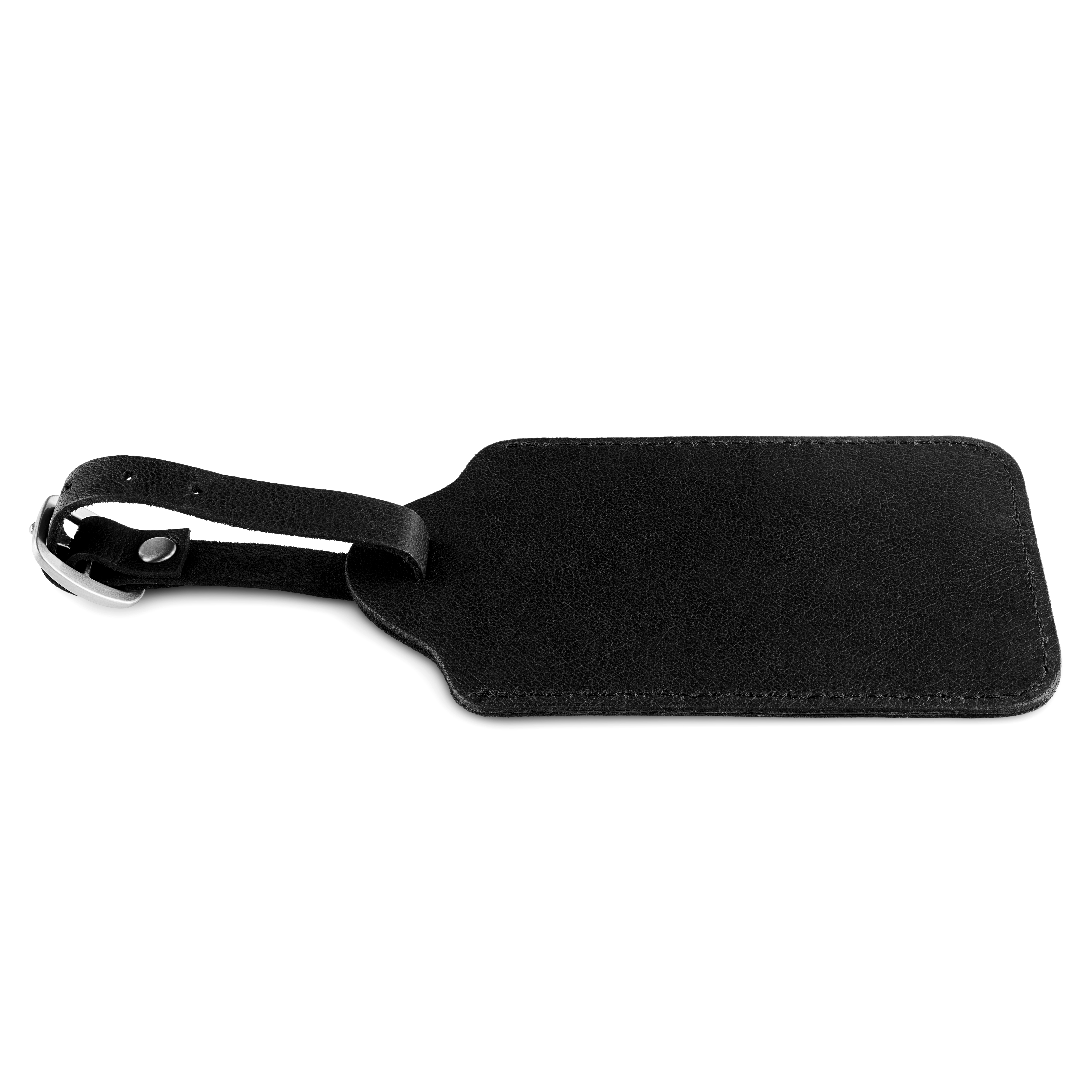 Luggage Tag | Montreal Black Full-Grain Buffalo Leather - 3