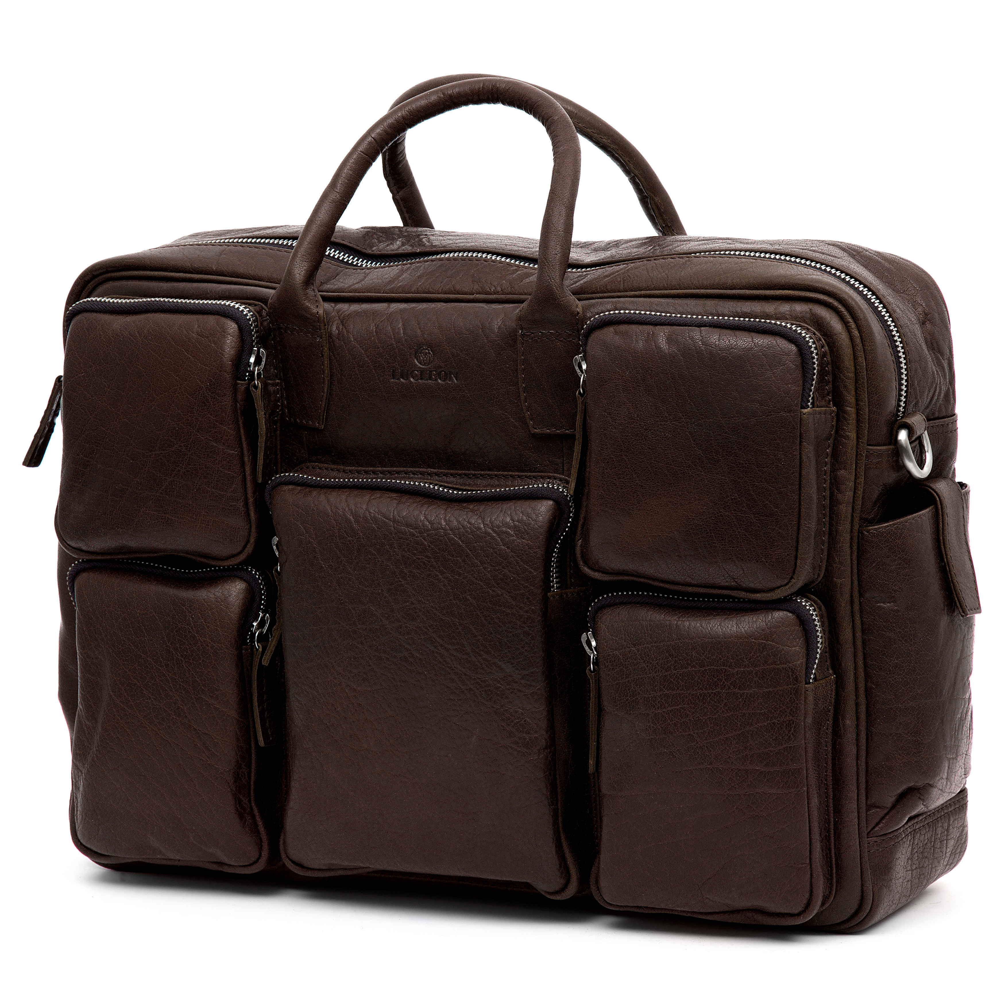 Montreal Safari Brown Leather Travel Bag - 1