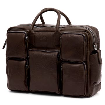 Montreal Safari Brown Leather Travel Bag