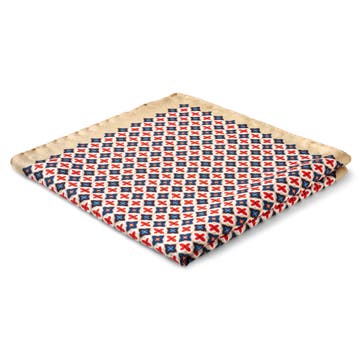 Virtuo | Blue and Red Silk Pocket Square Virtuo | Blue and Red Silk Pocket Square