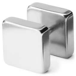 10 mm Silver-Tone Stainless Steel Square Stud Earring