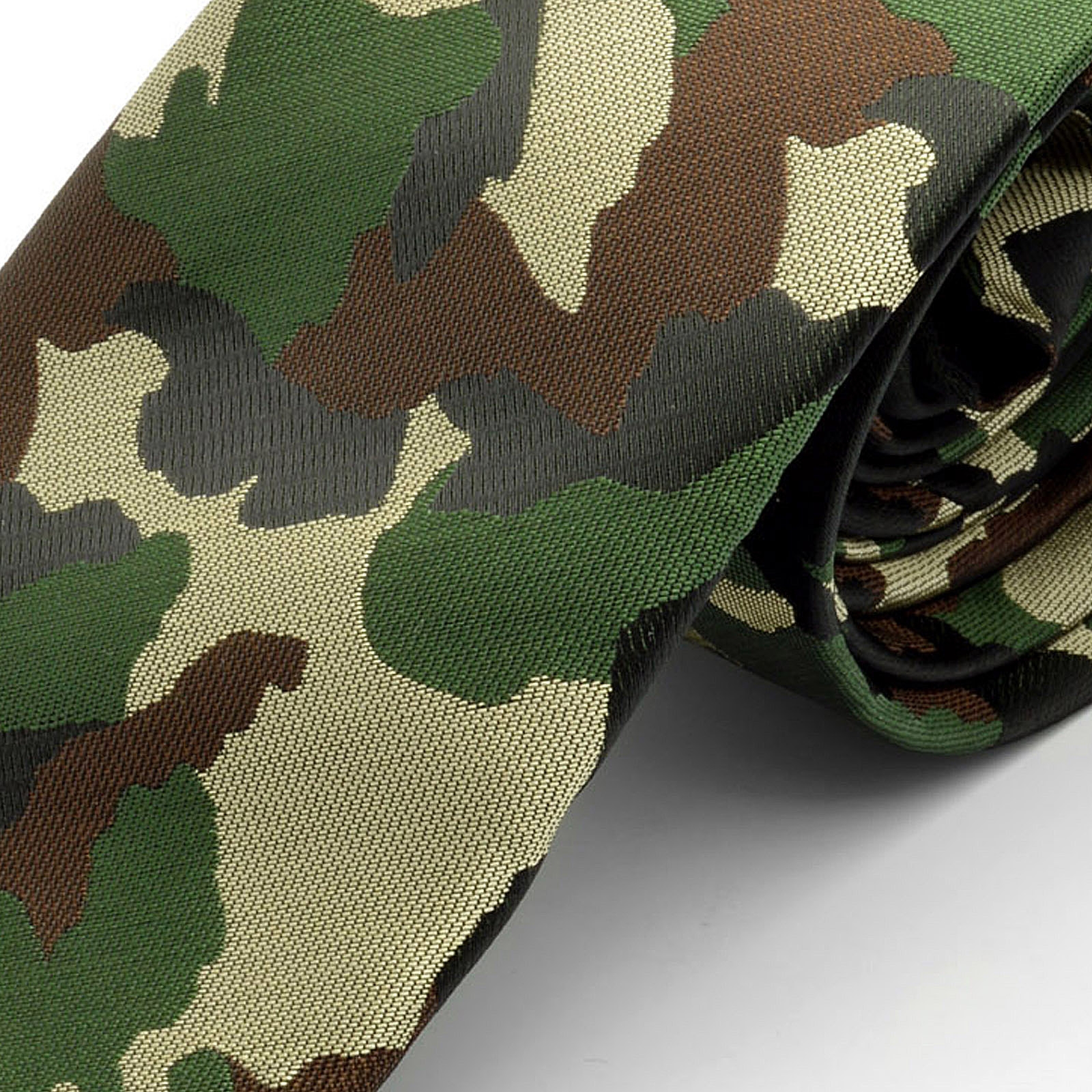 Green & Brown Camouflage Tie